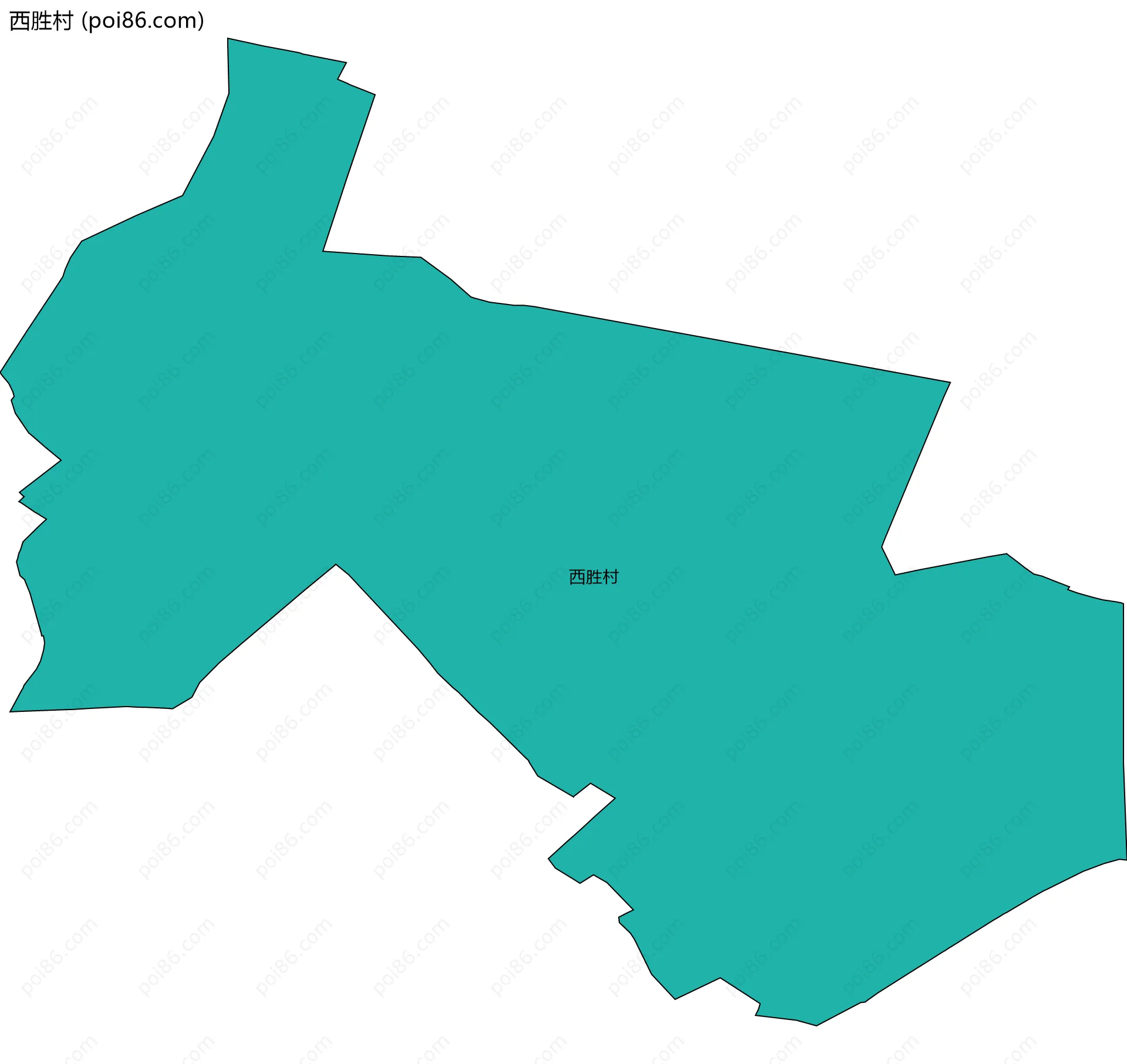 西胜村边界地图