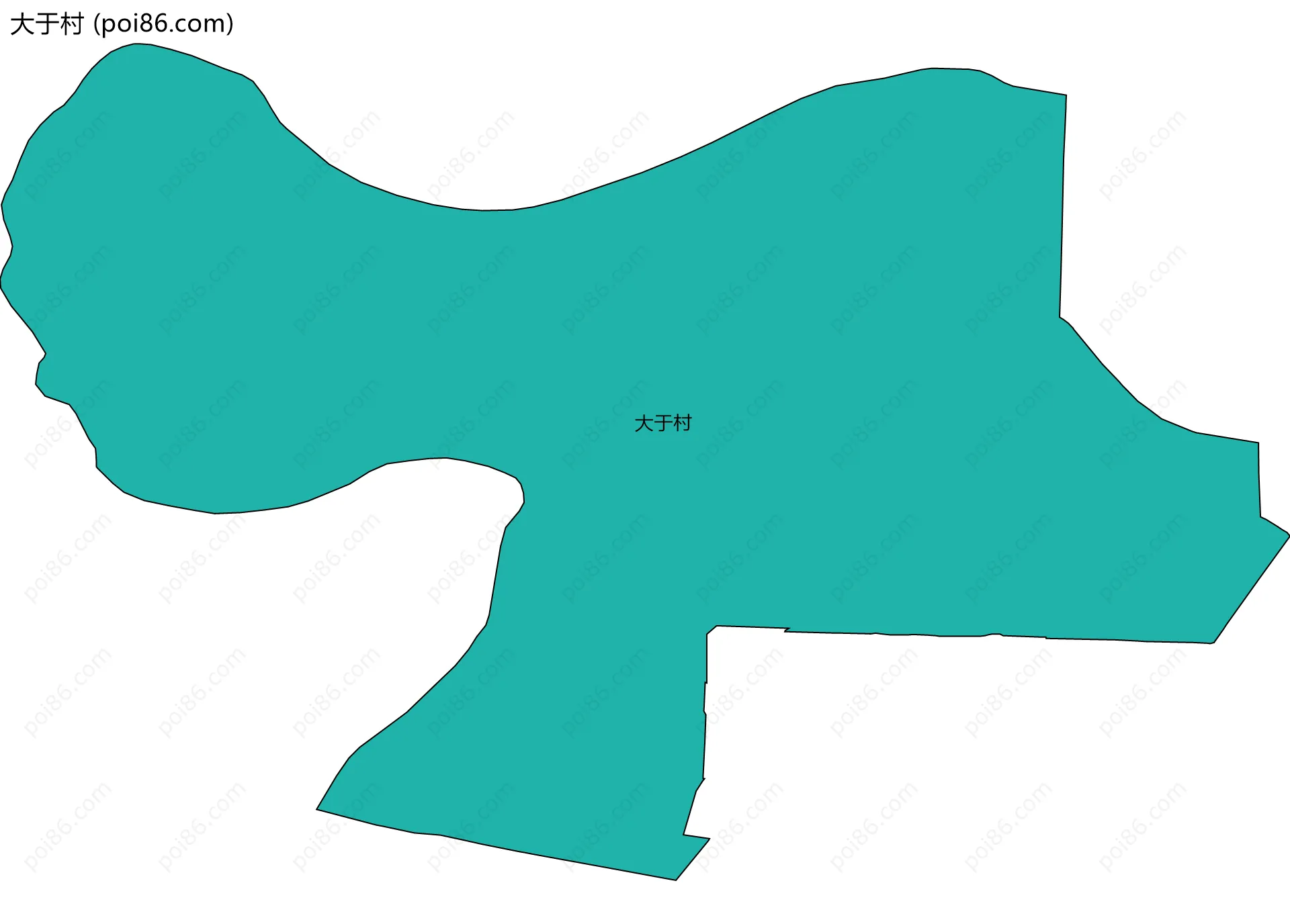 大于村边界地图
