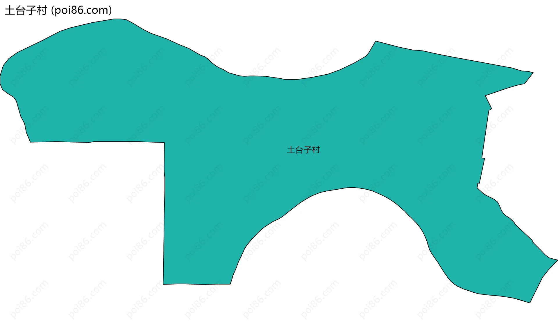 土台子村边界地图