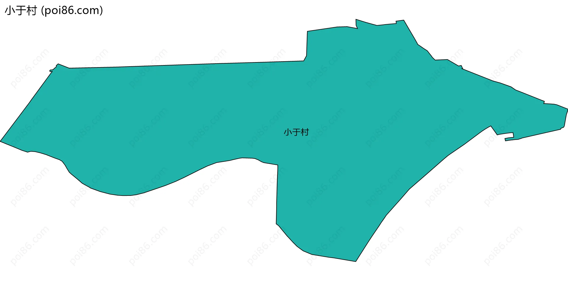 小于村边界地图