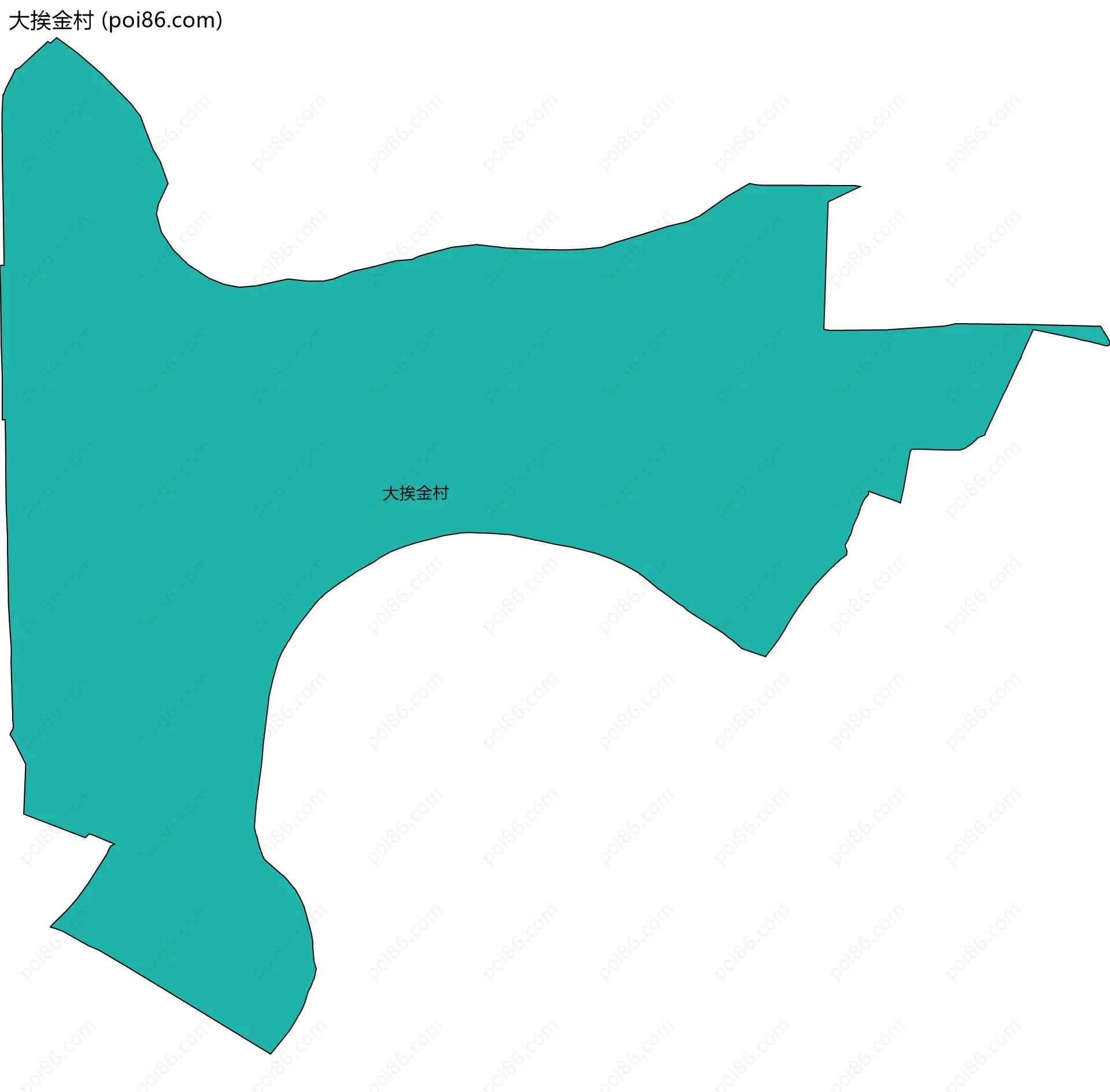 大挨金村边界地图