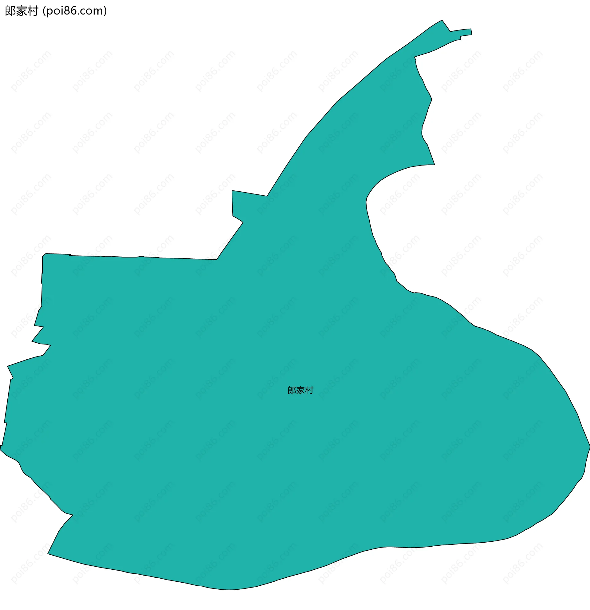 郎家村边界地图