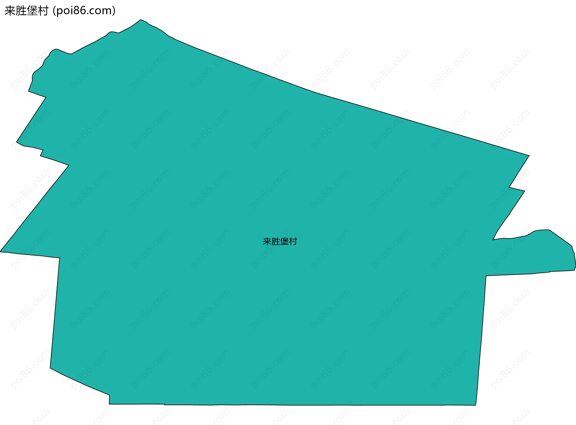 来胜堡村边界地图