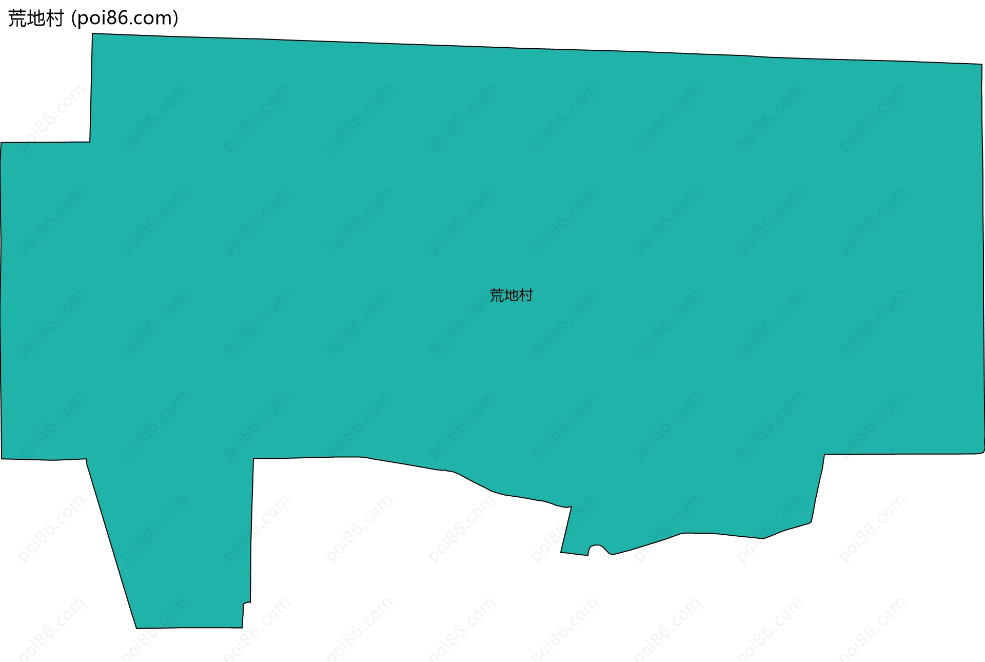 荒地村边界地图