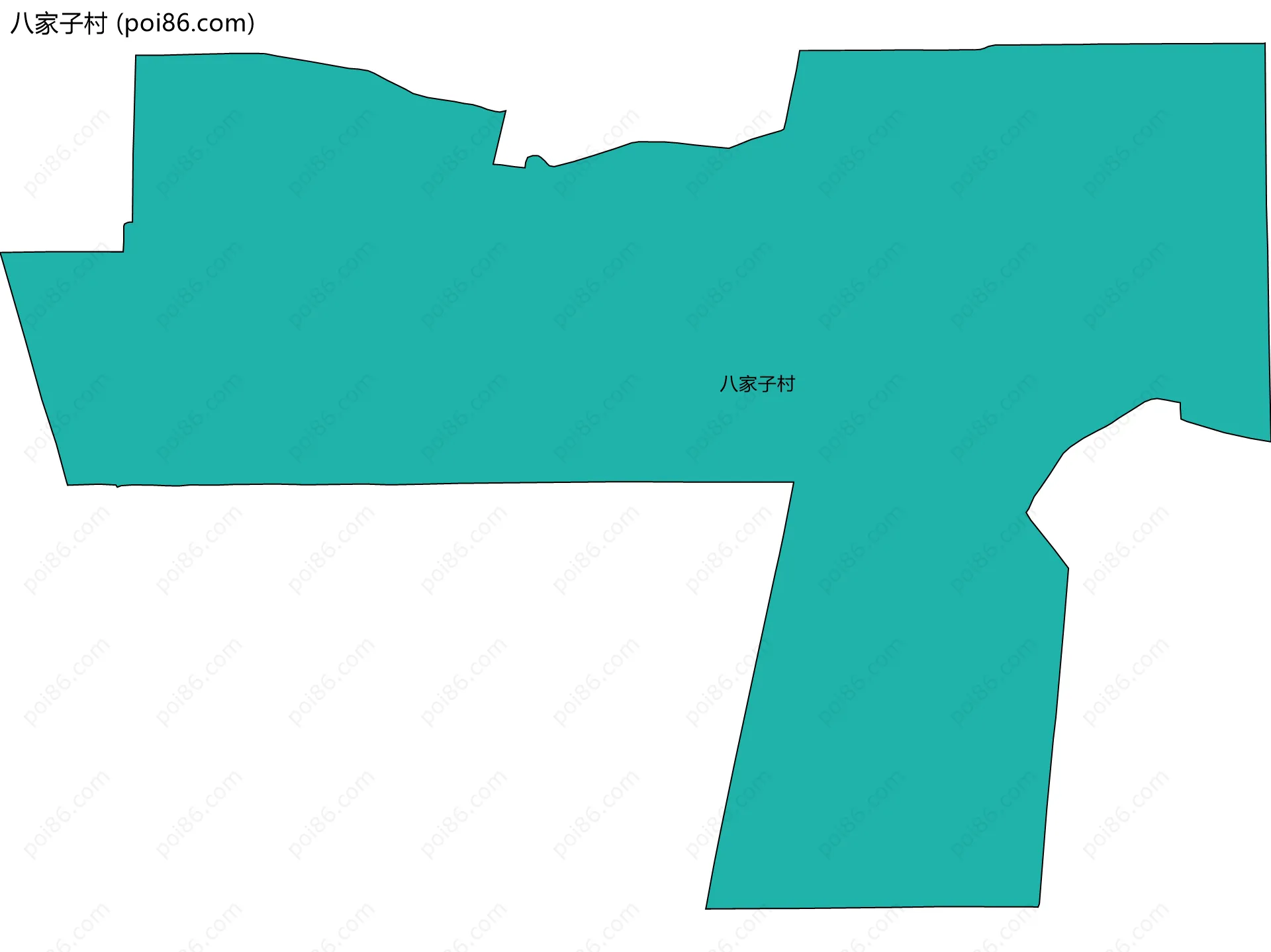 八家子村边界地图