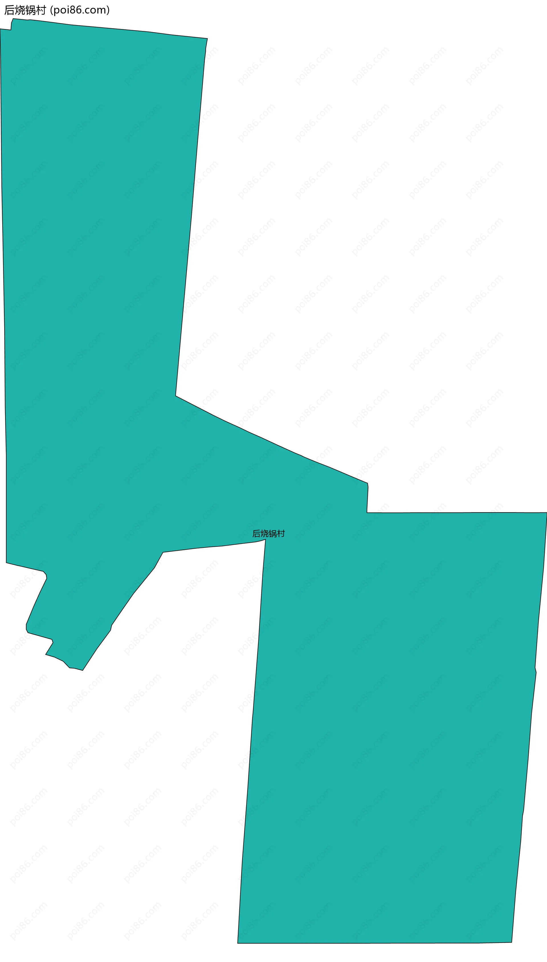 后烧锅村边界地图