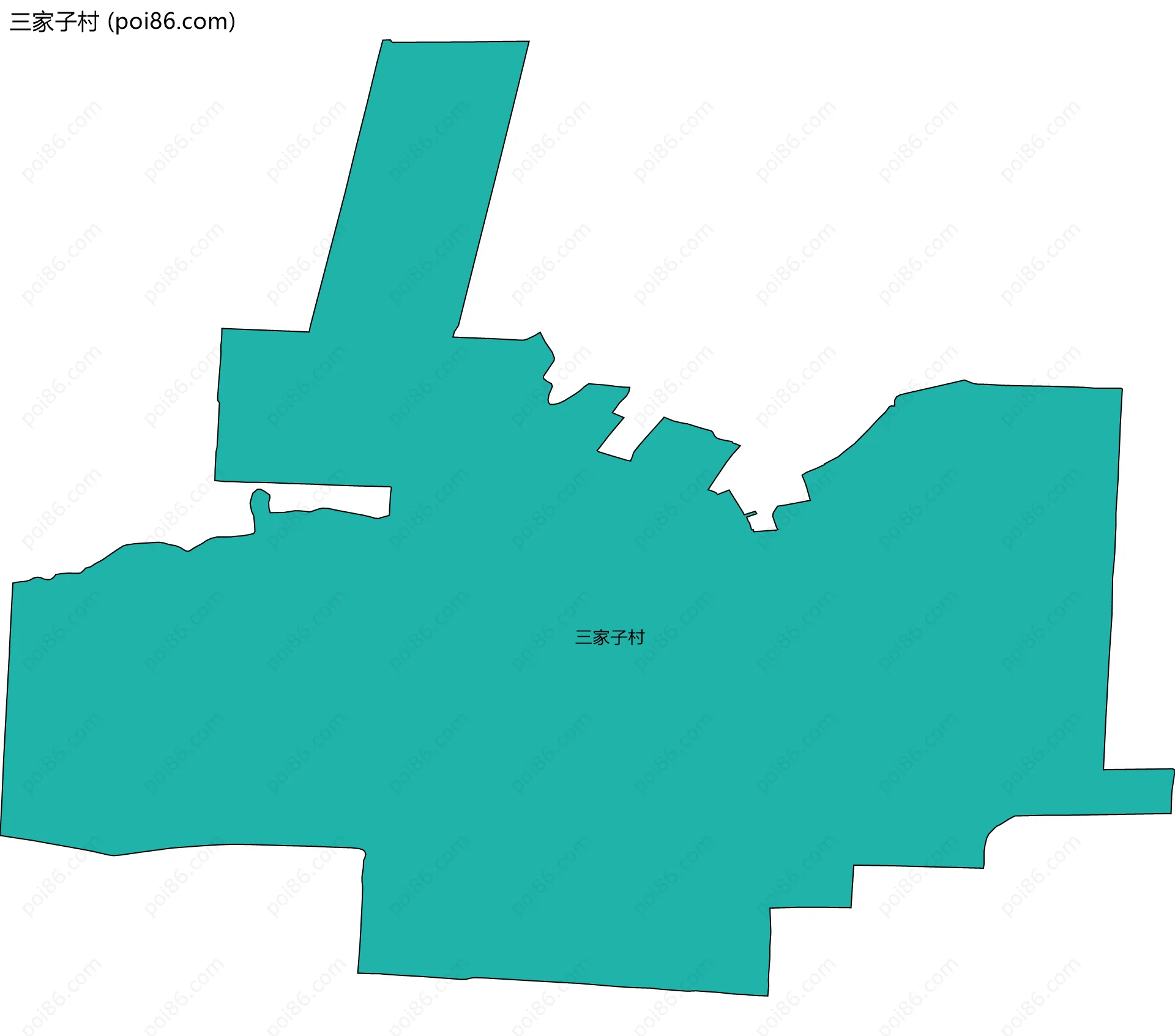 三家子村边界地图