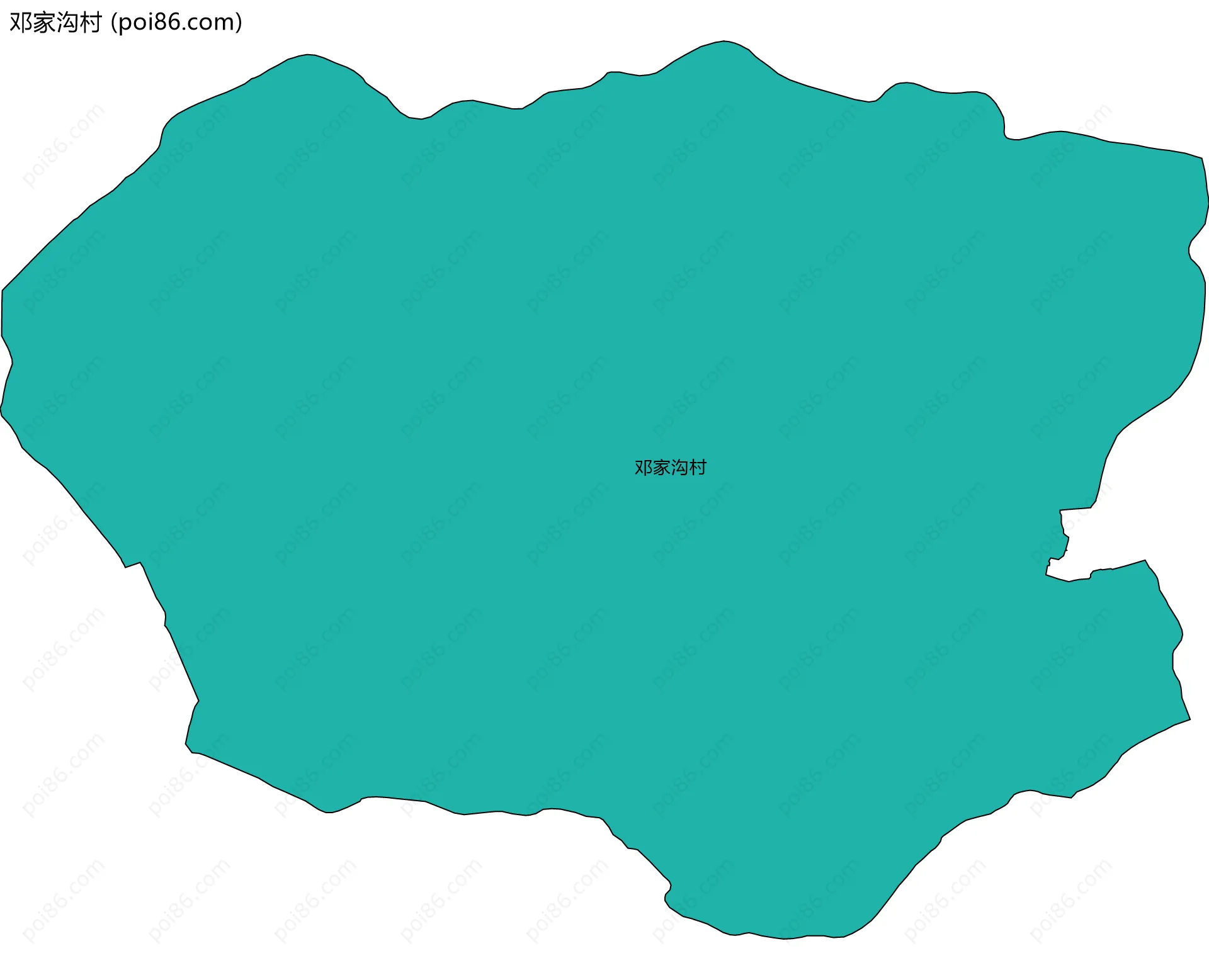 邓家沟村边界地图