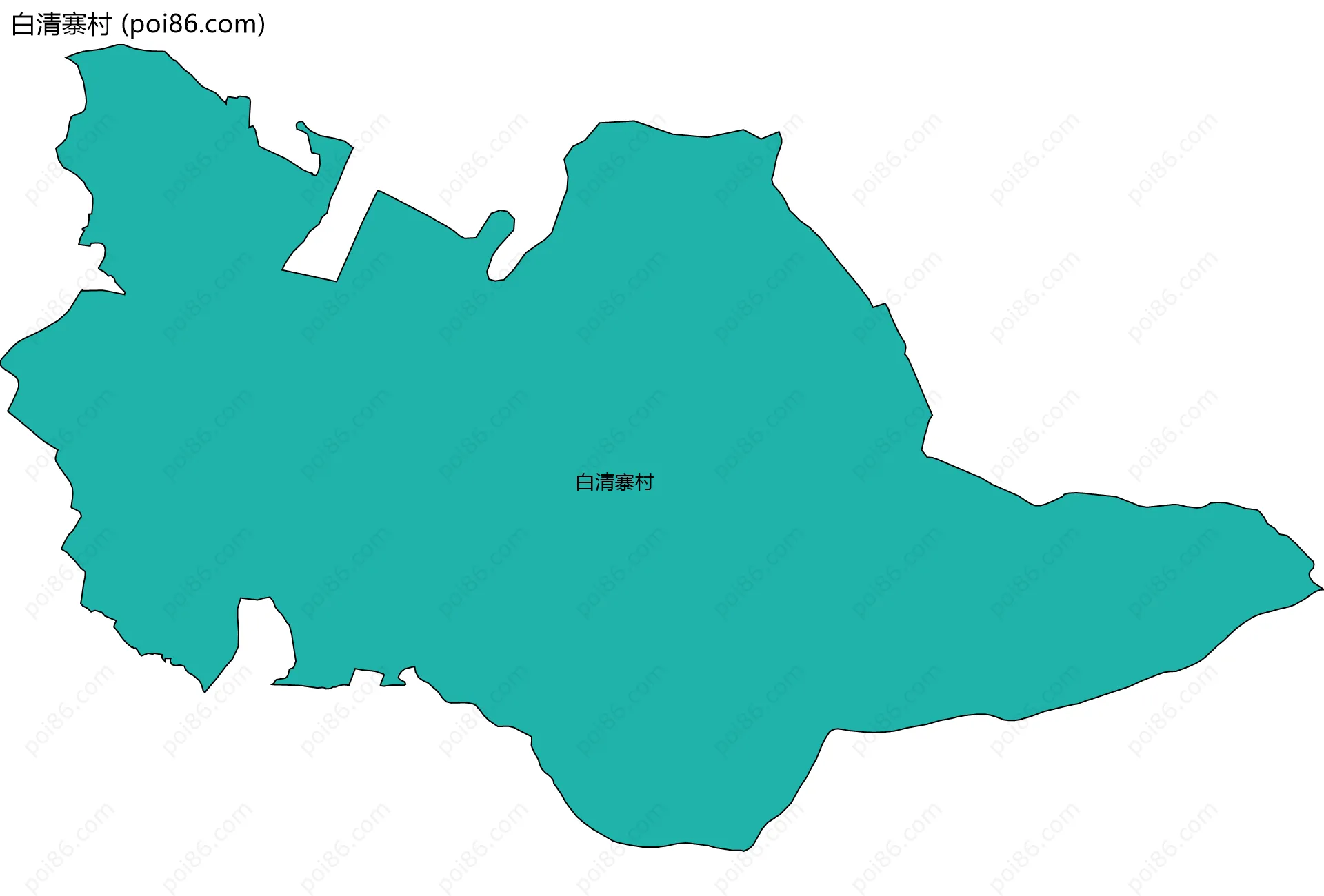 白清寨村边界地图