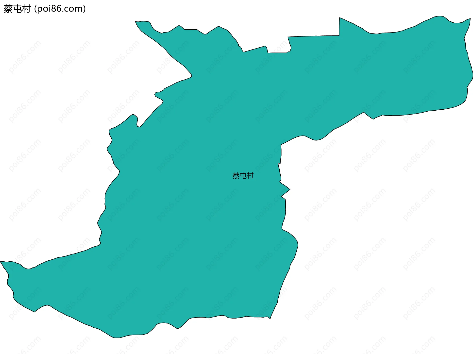 蔡屯村边界地图