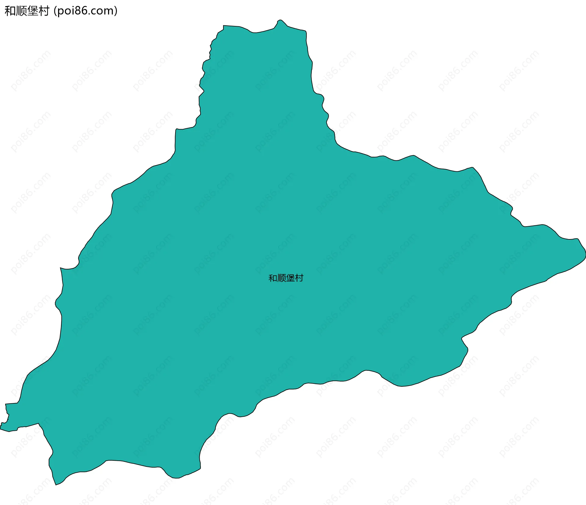 和顺堡村边界地图