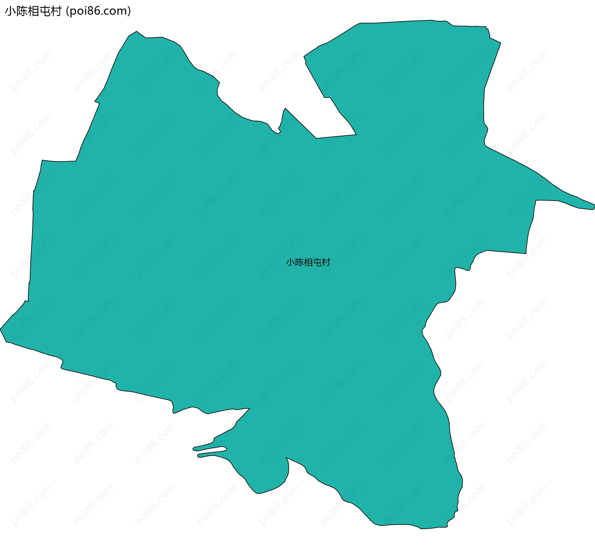 小陈相屯村边界地图