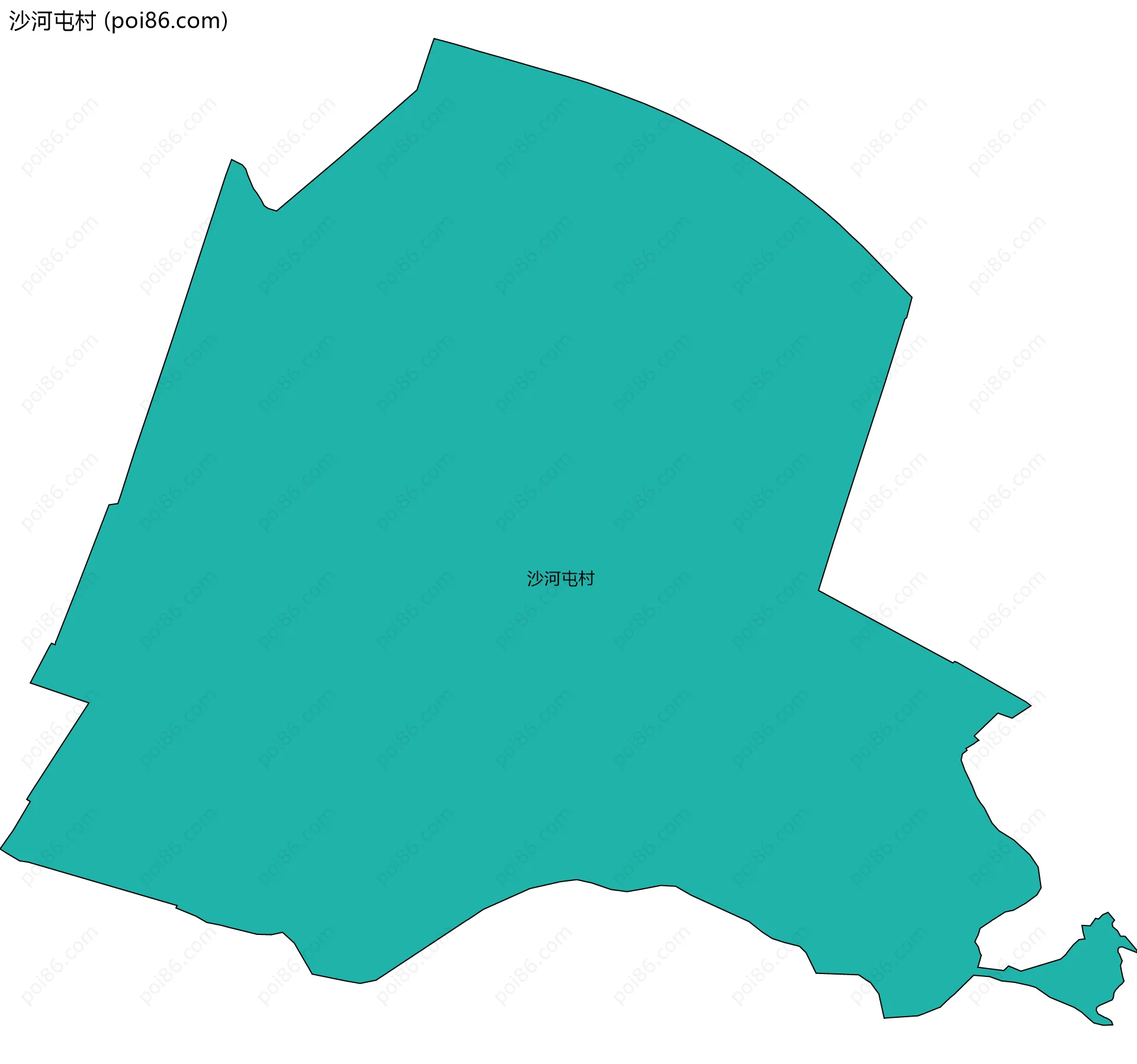 沙河屯村边界地图