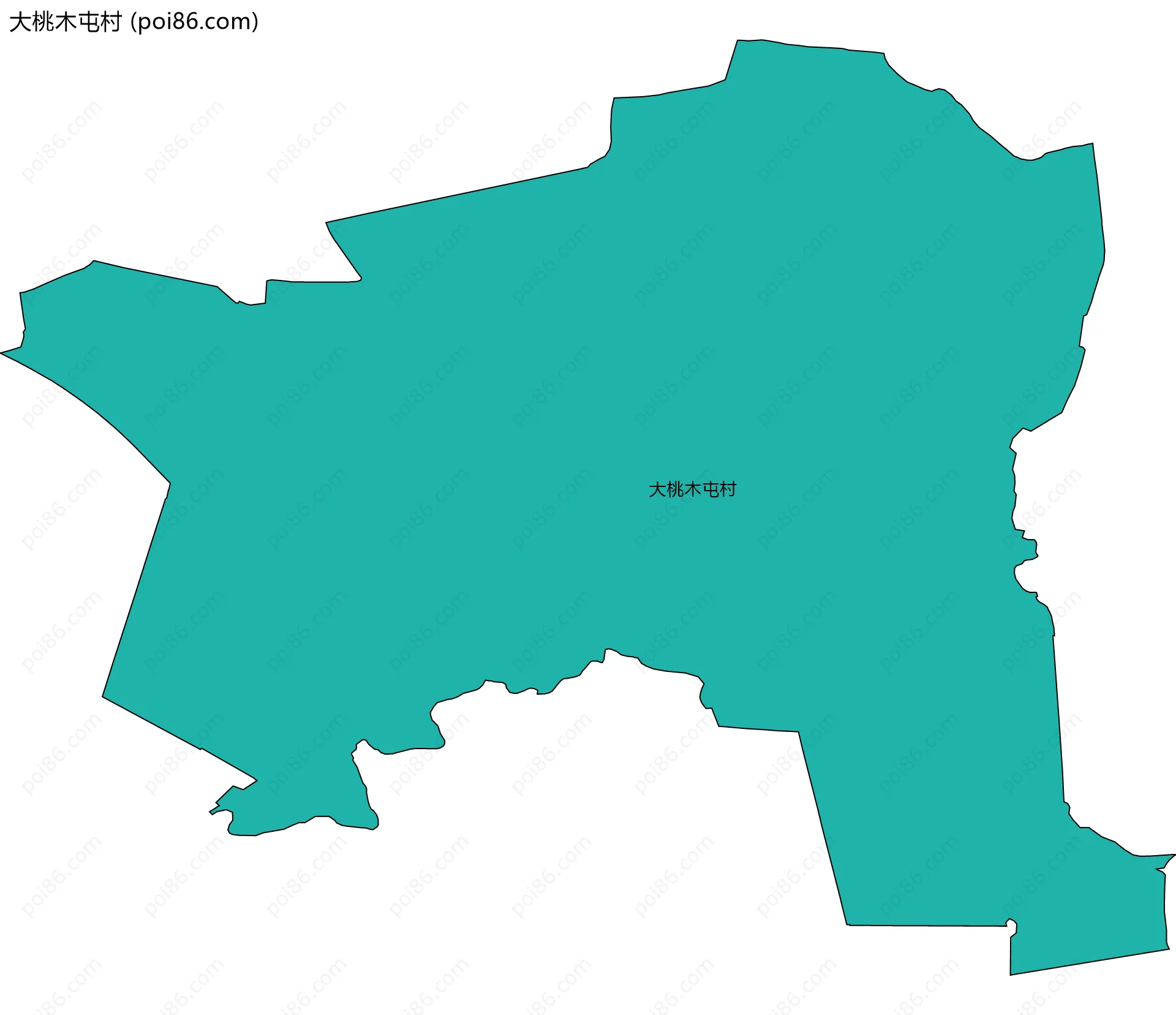 大桃木屯村边界地图