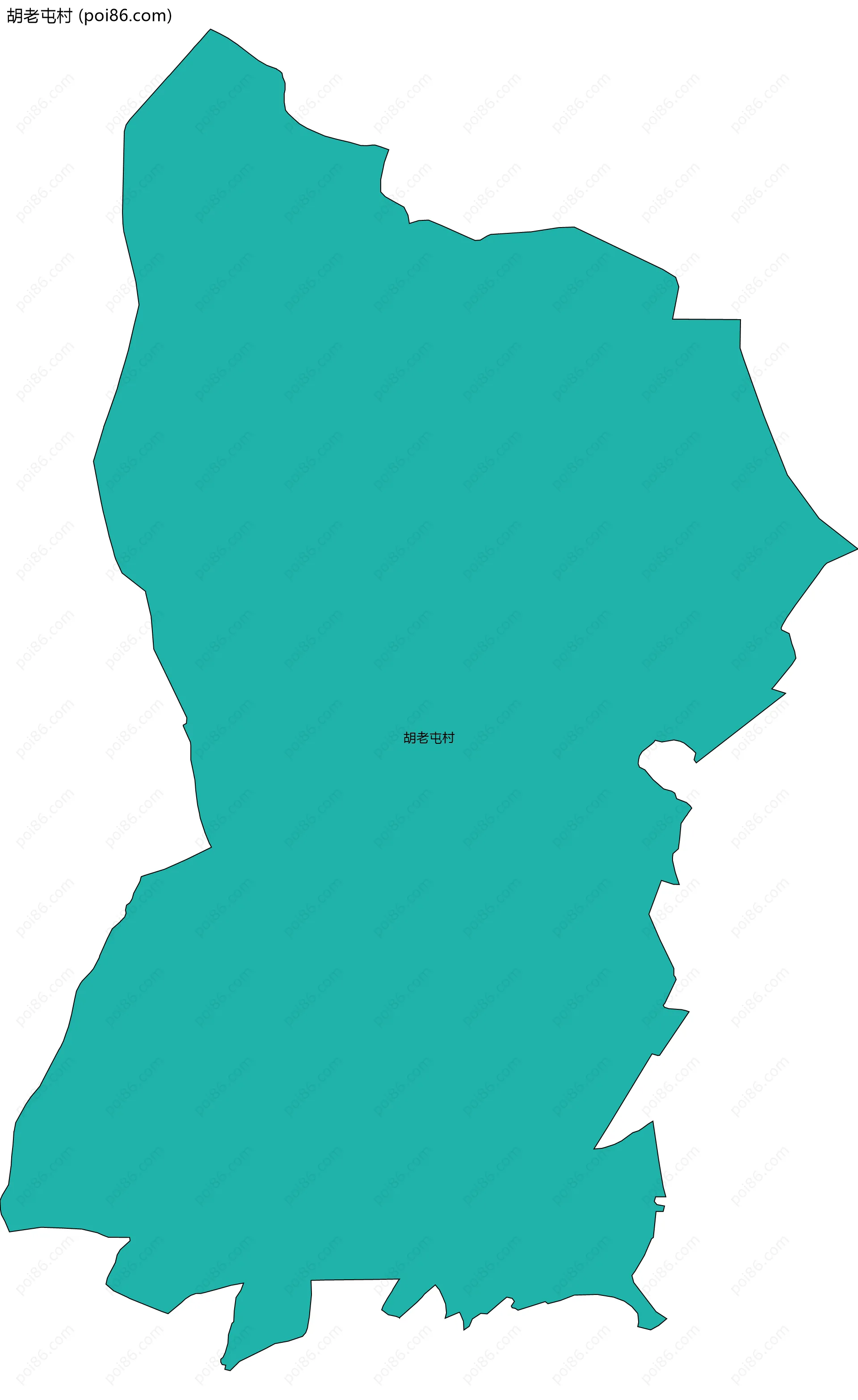 胡老屯村边界地图