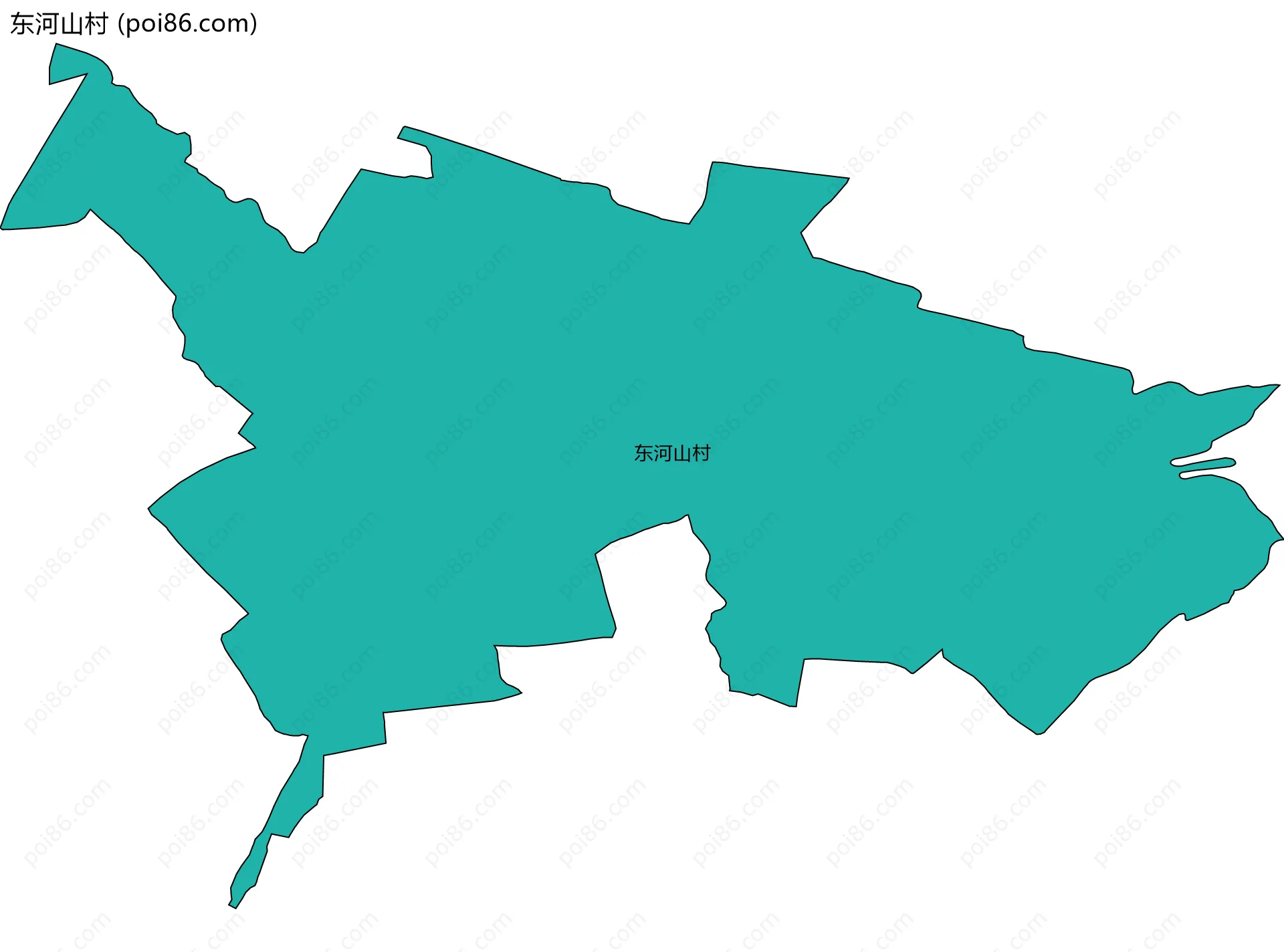 东河山村边界地图