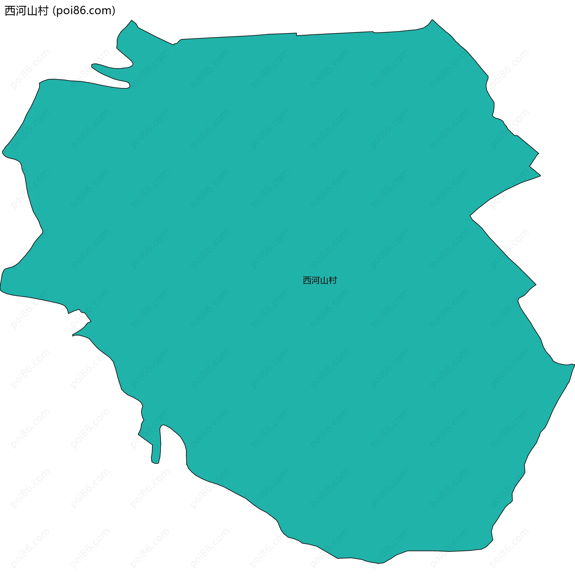 西河山村边界地图