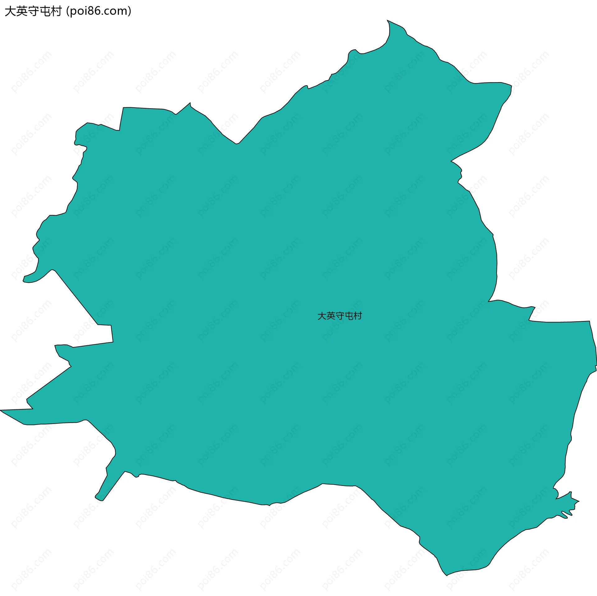 大英守屯村边界地图