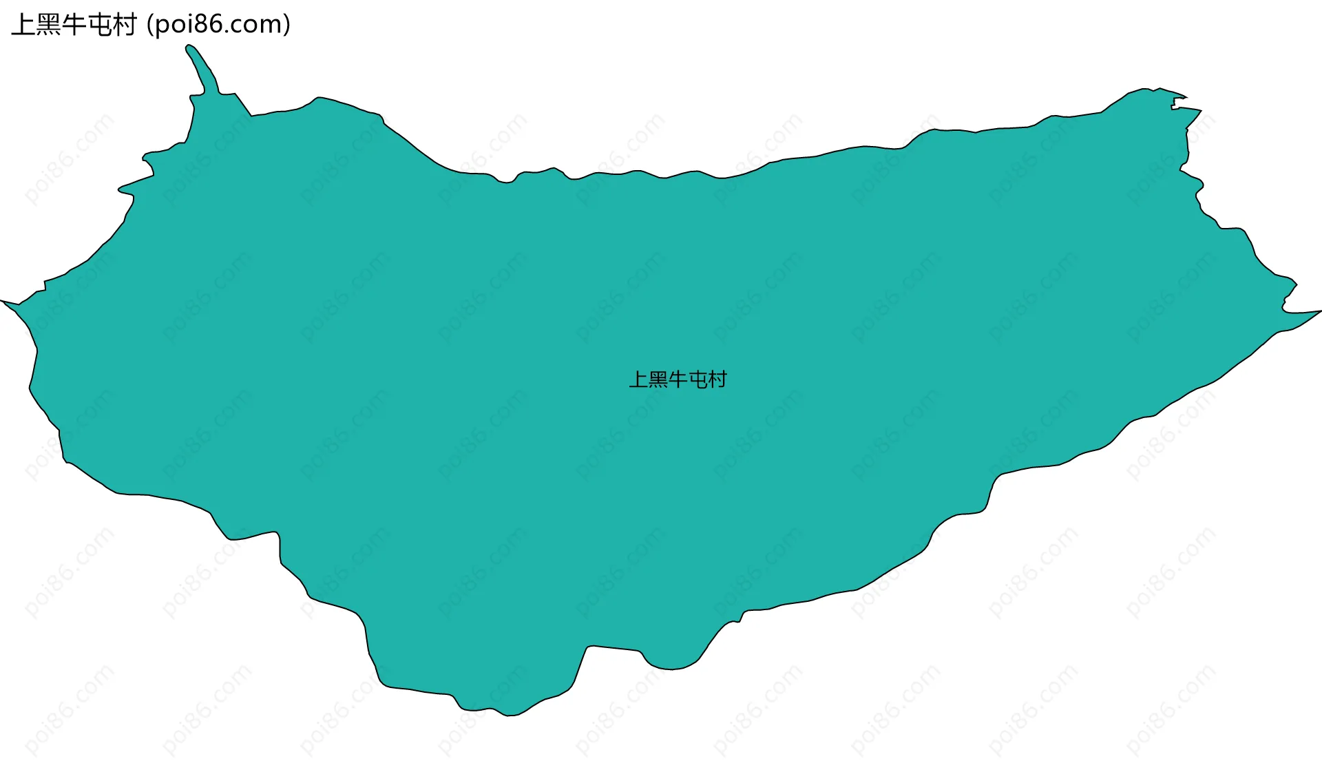 上黑牛屯村边界地图