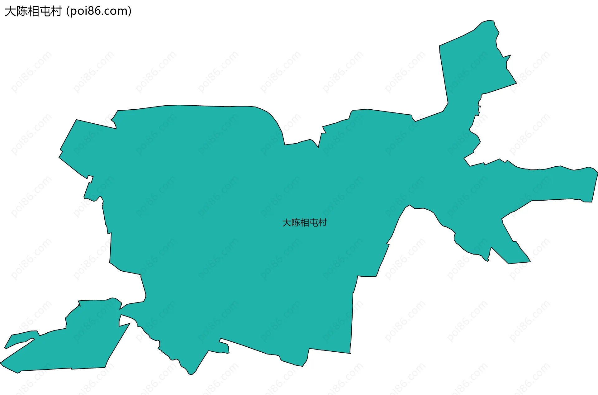 大陈相屯村边界地图