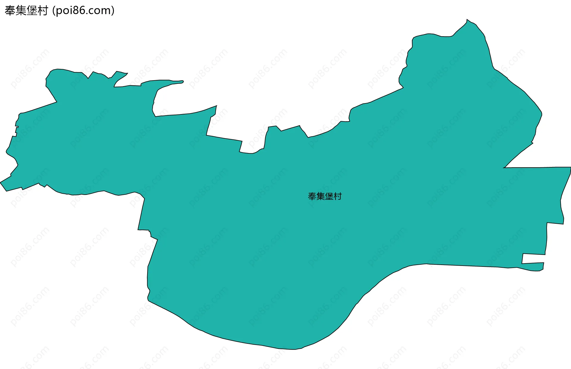 奉集堡村边界地图