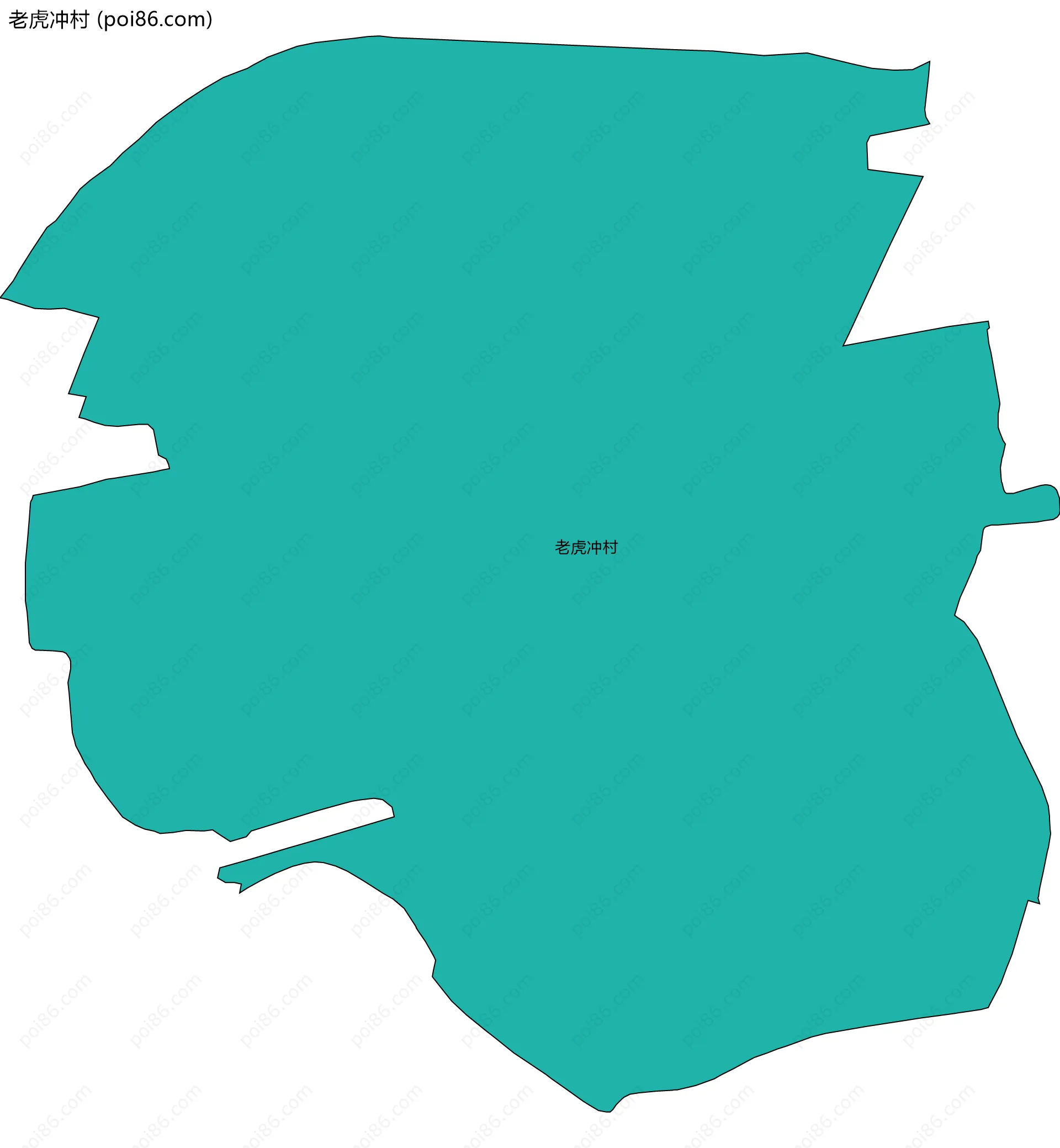 老虎冲村边界地图