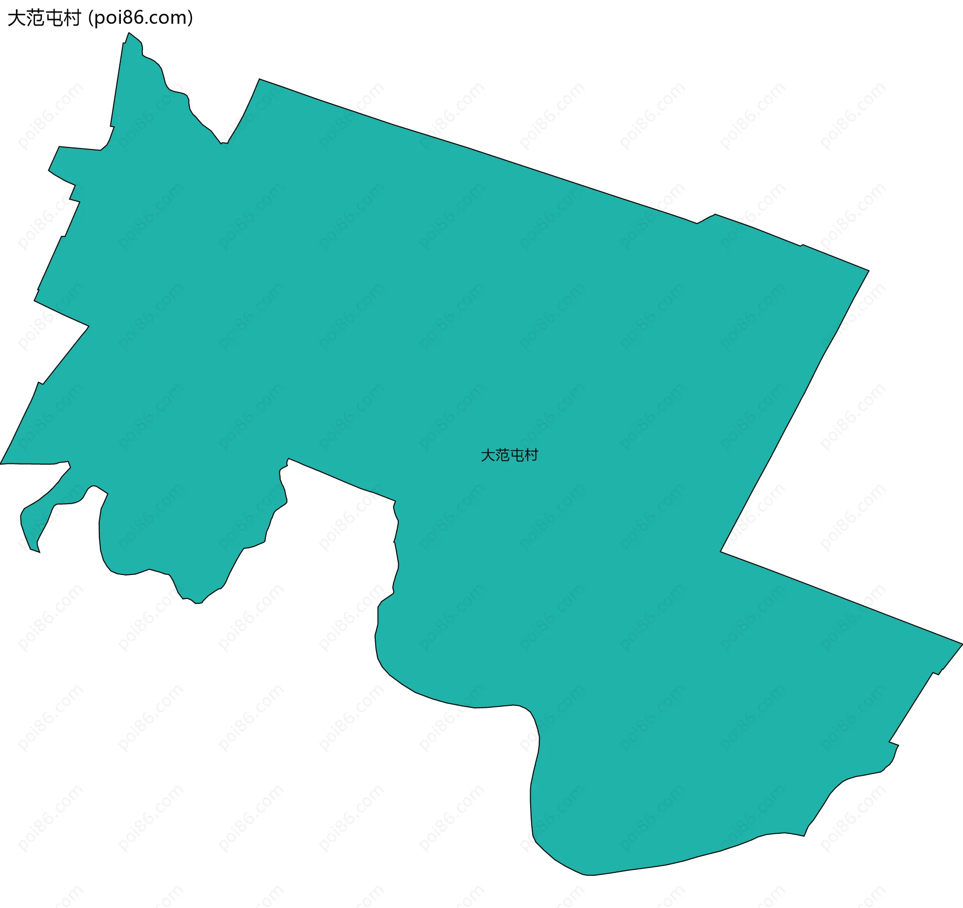 大范屯村边界地图