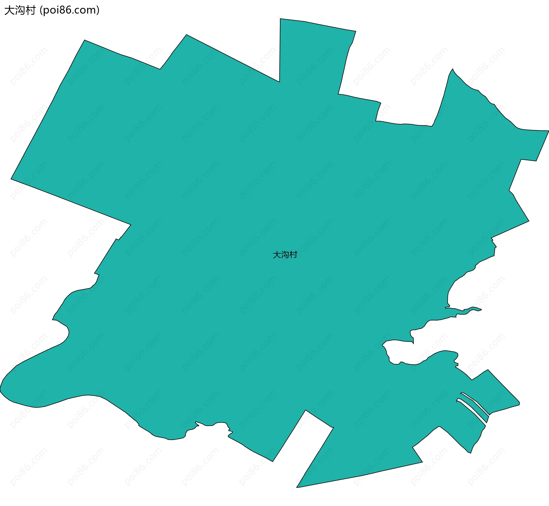 大沟村边界地图