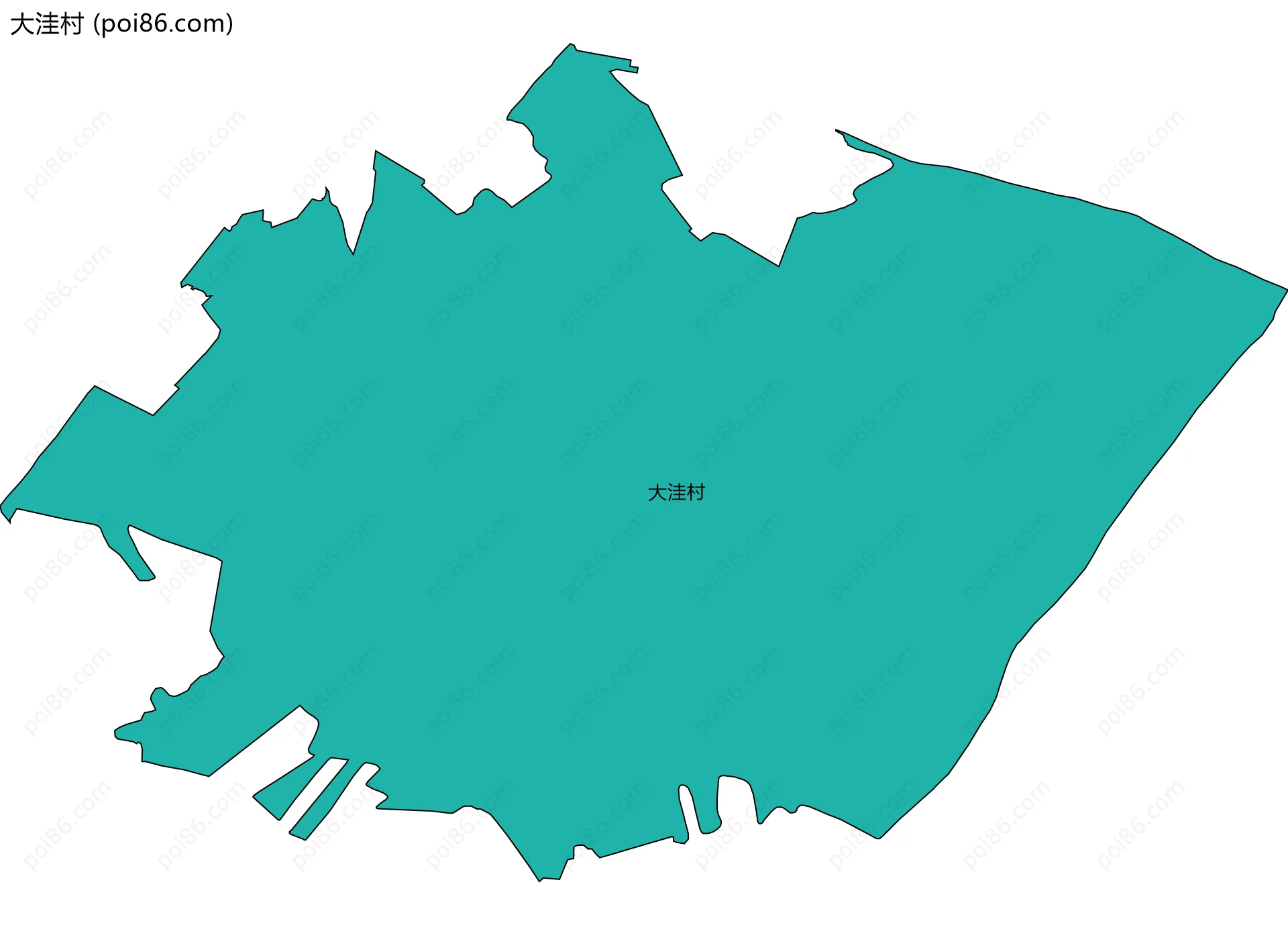 大洼村边界地图