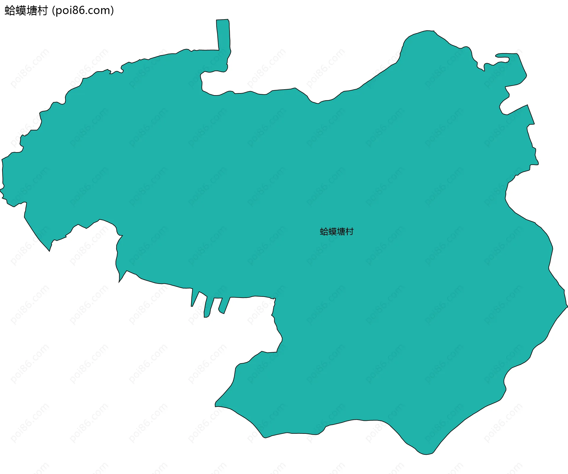 蛤蟆塘村边界地图