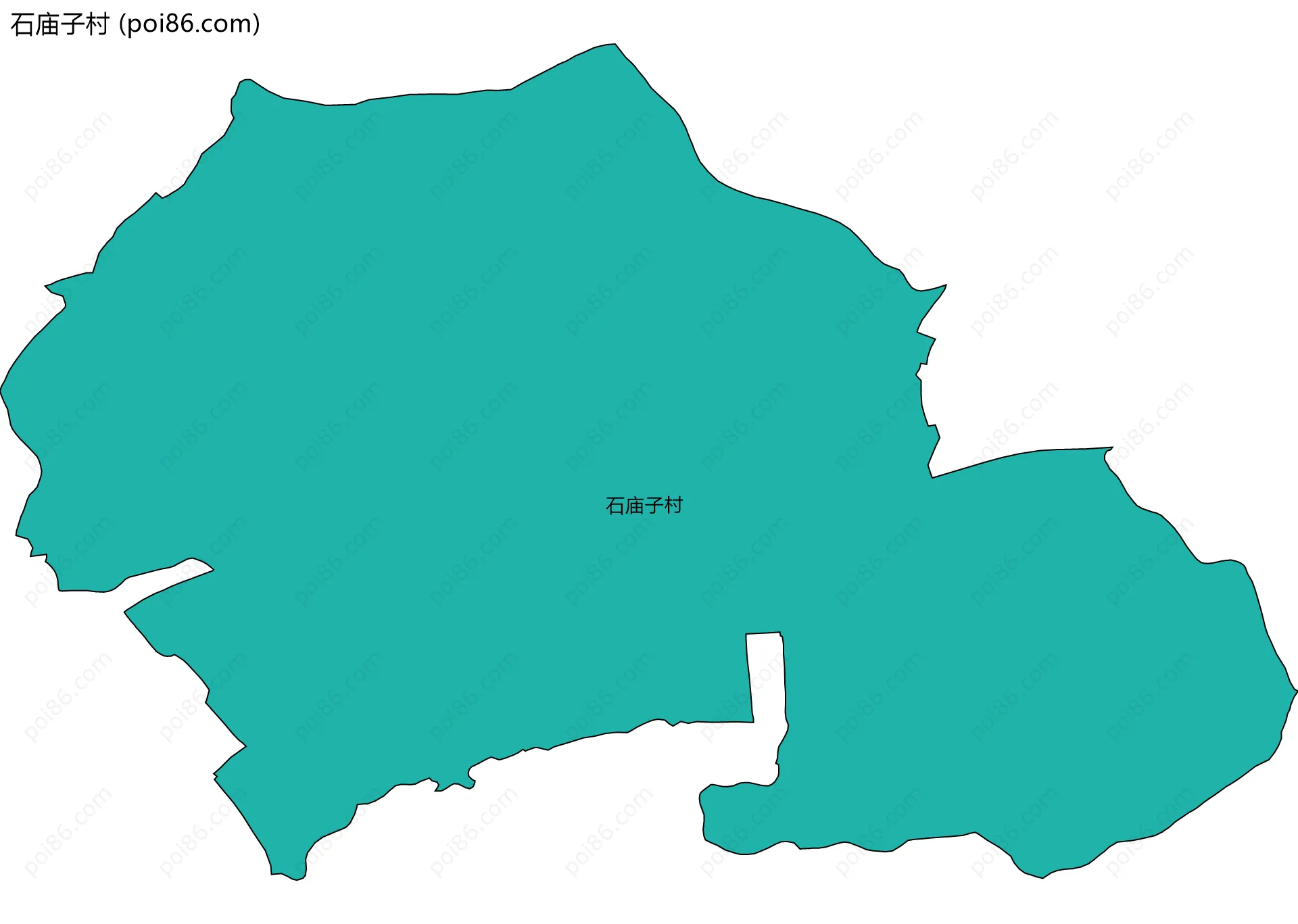 石庙子村边界地图