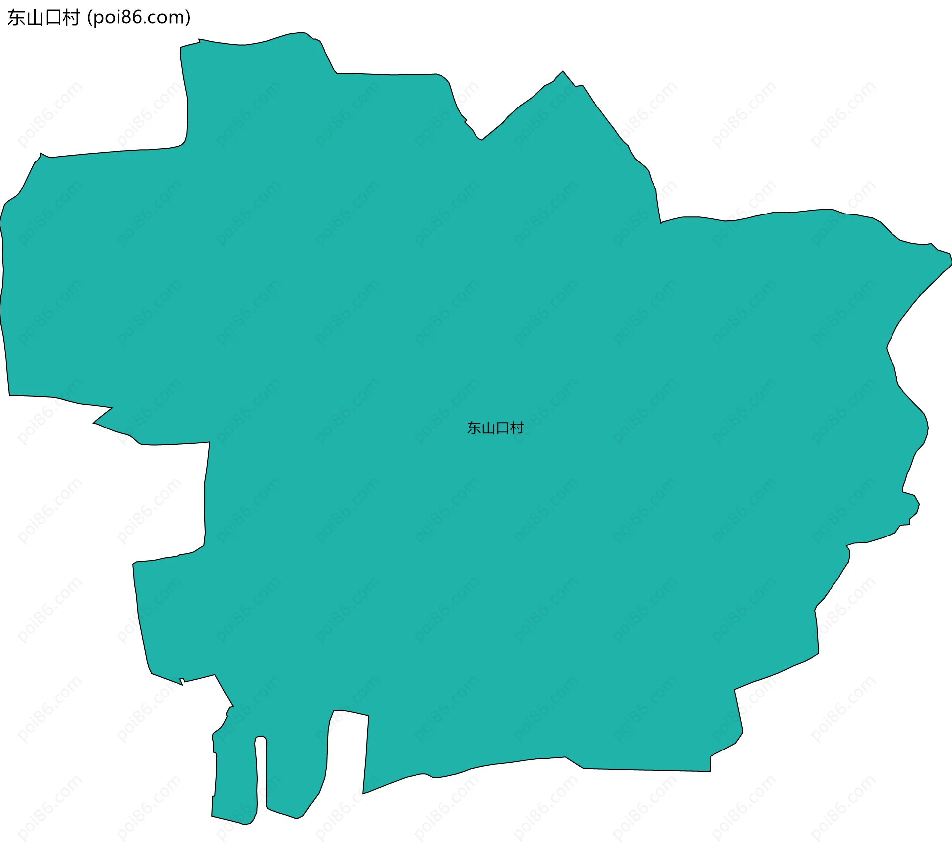 东山口村边界地图
