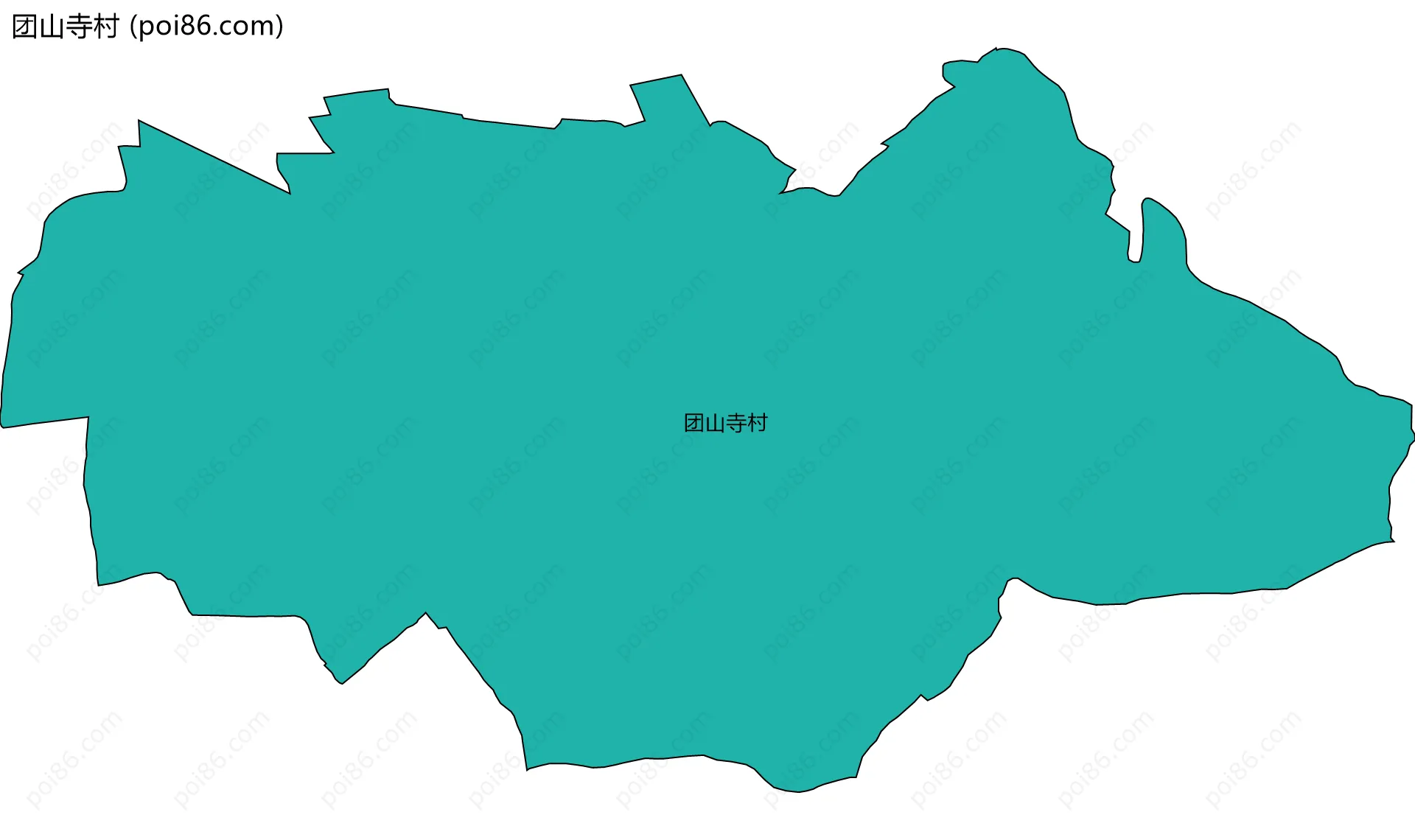 团山寺村边界地图