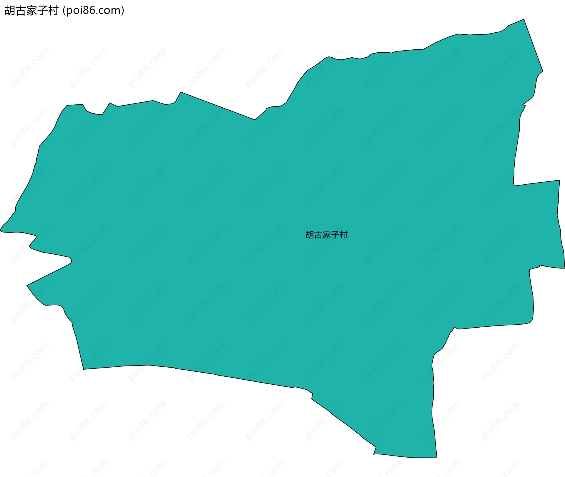 胡古家子村边界地图