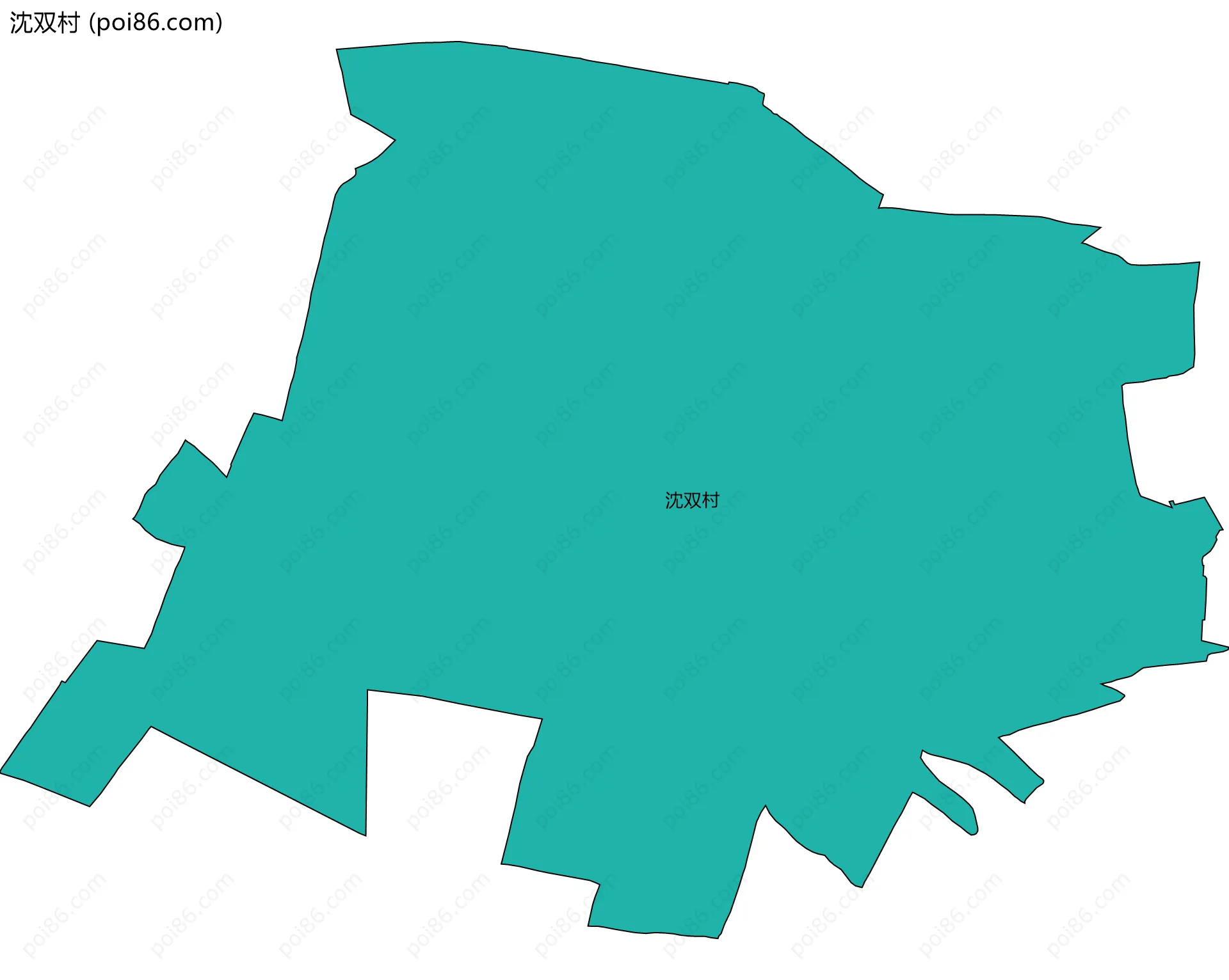 沈双村边界地图