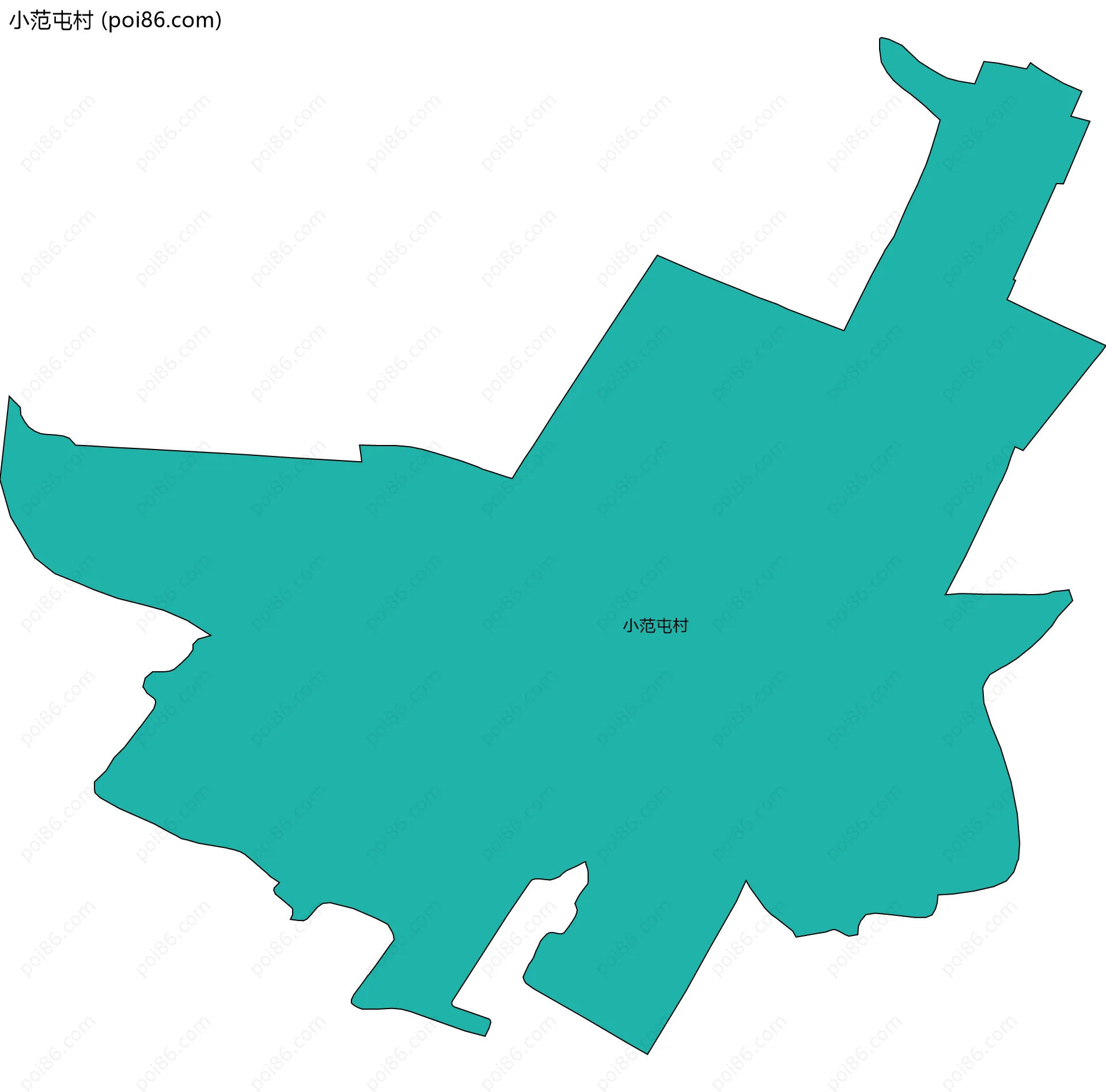 小范屯村边界地图