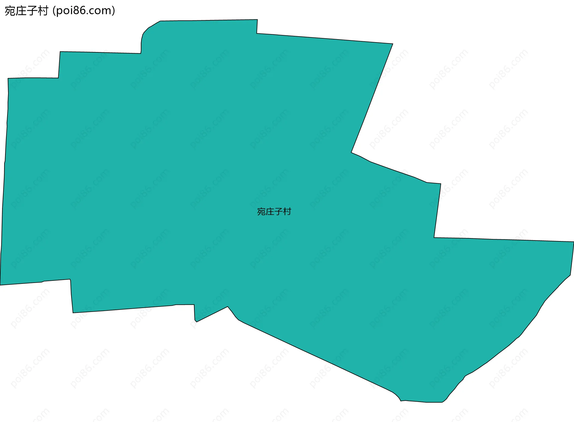 宛庄子村边界地图