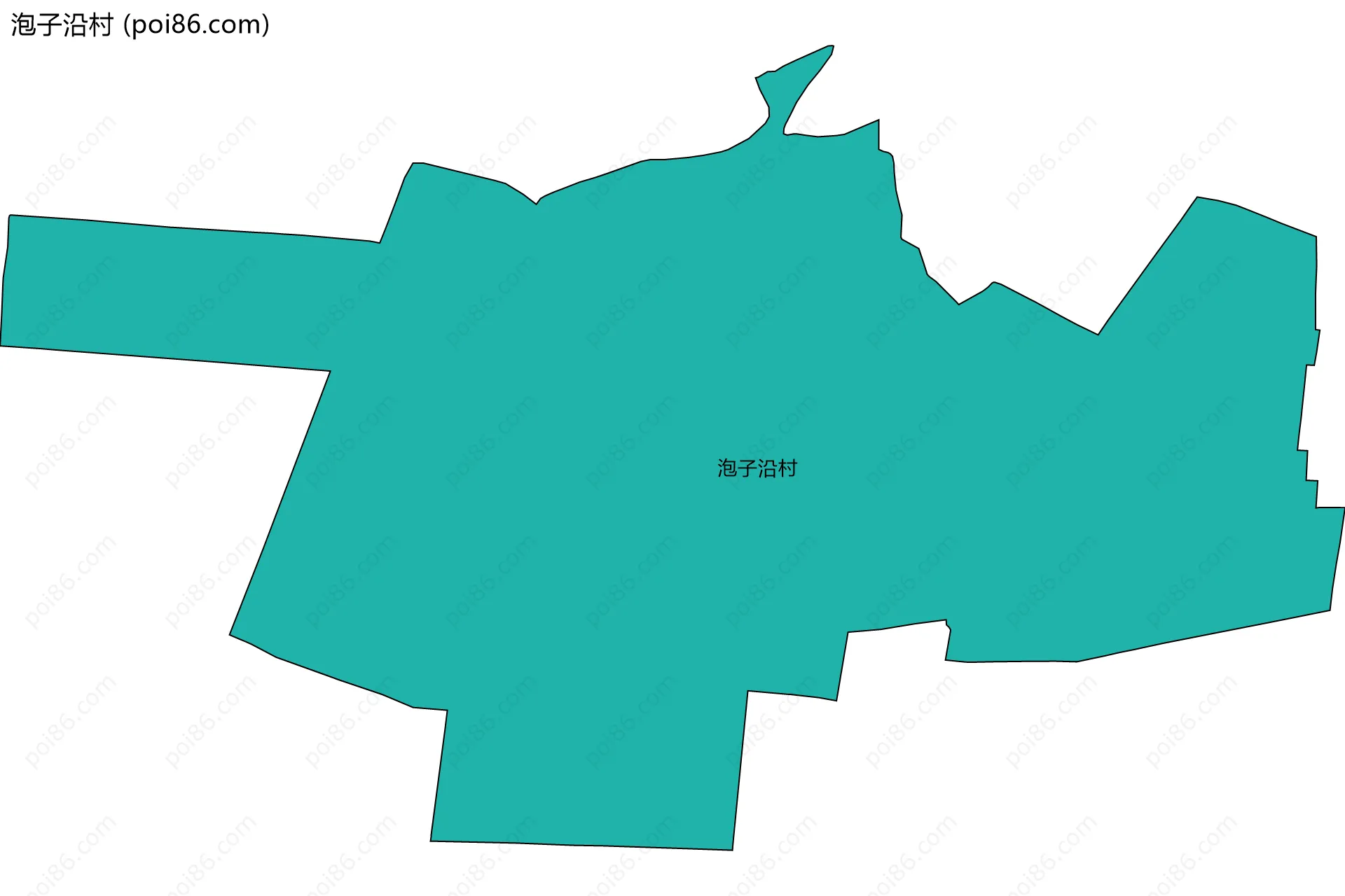 泡子沿村边界地图