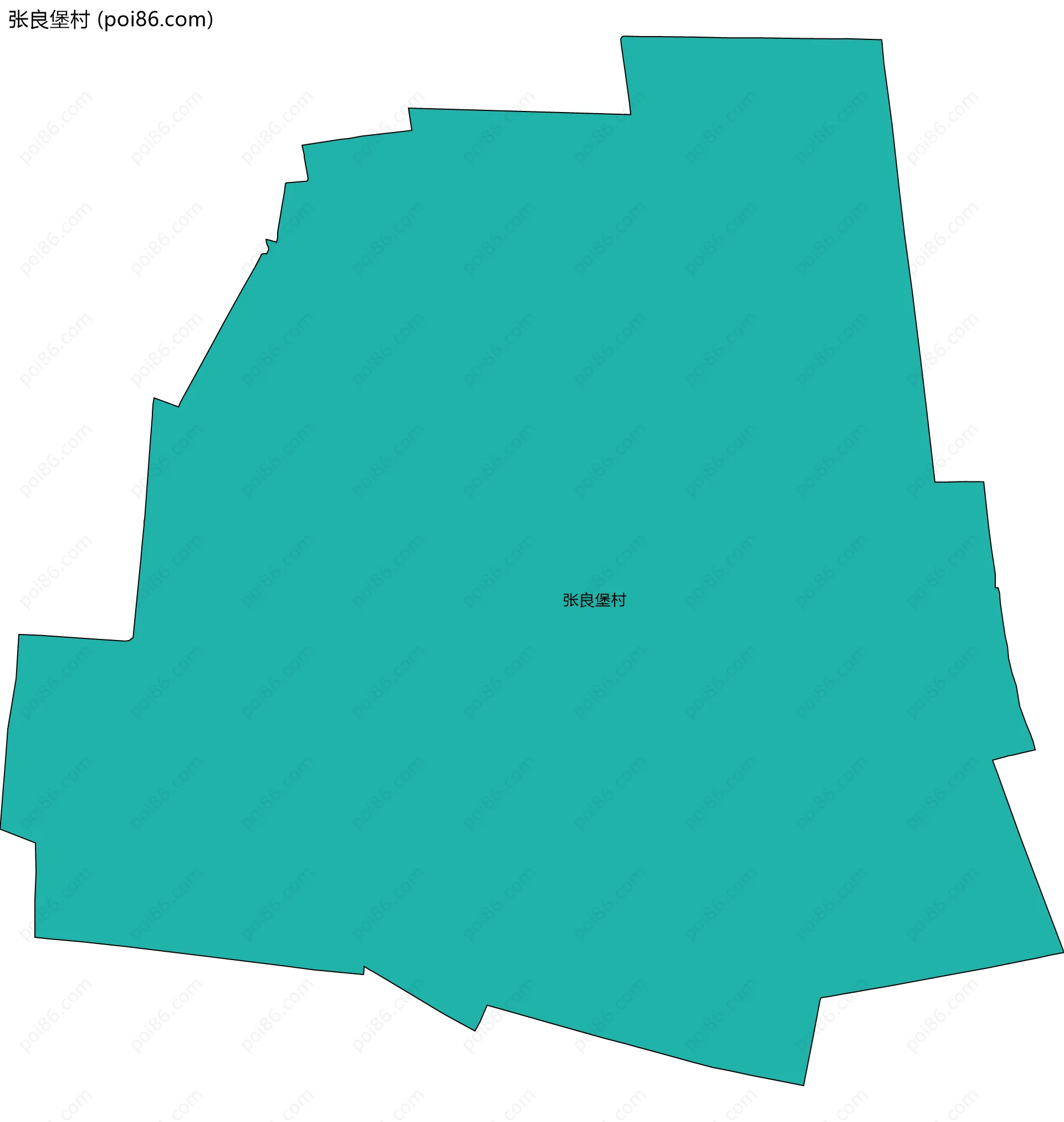 张良堡村边界地图