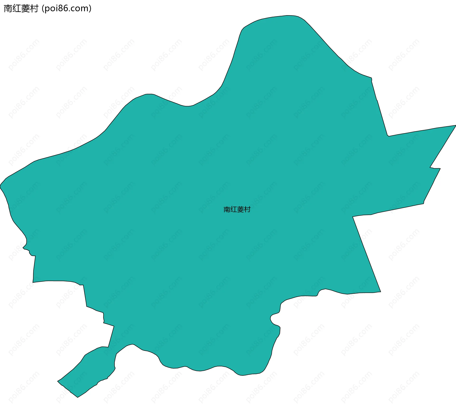 南红菱村边界地图