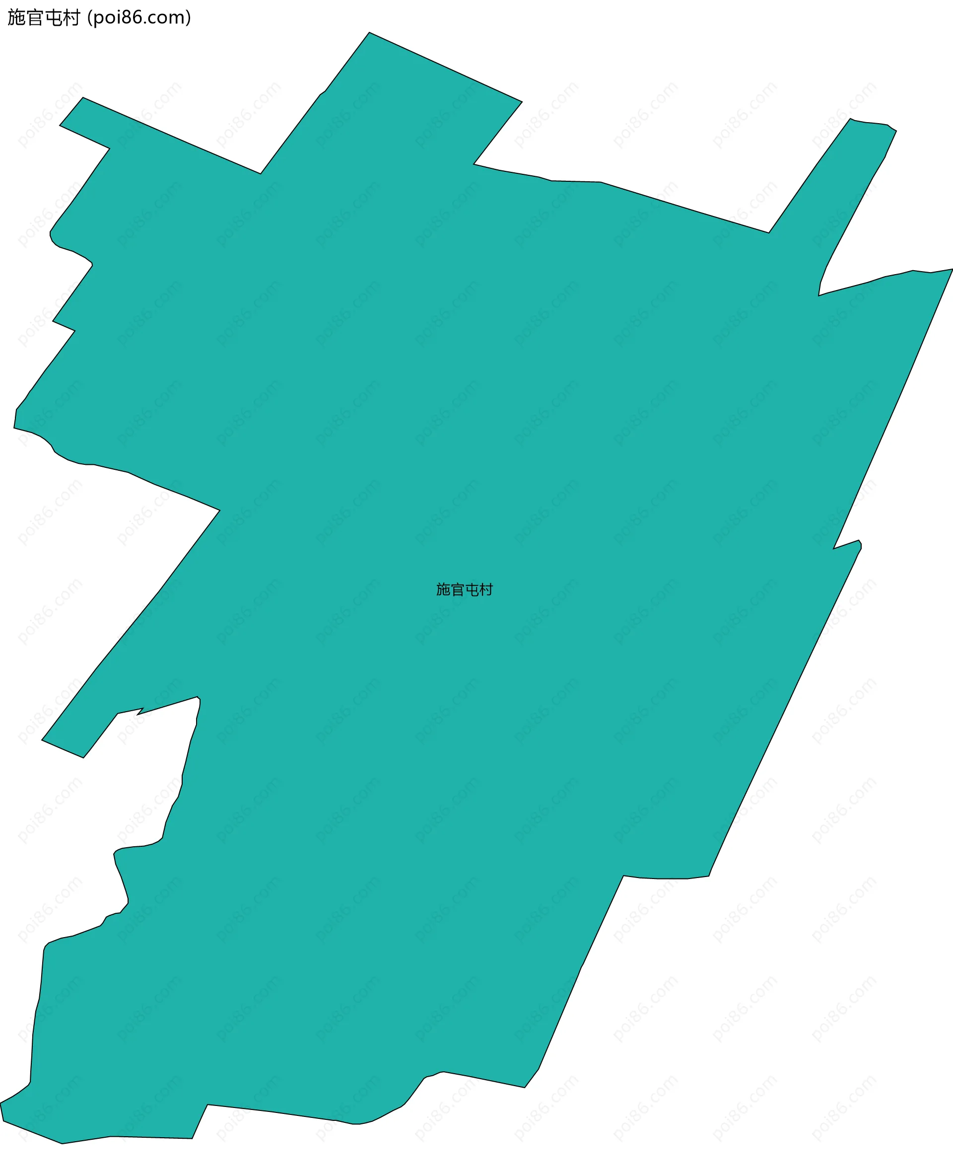 施官屯村边界地图