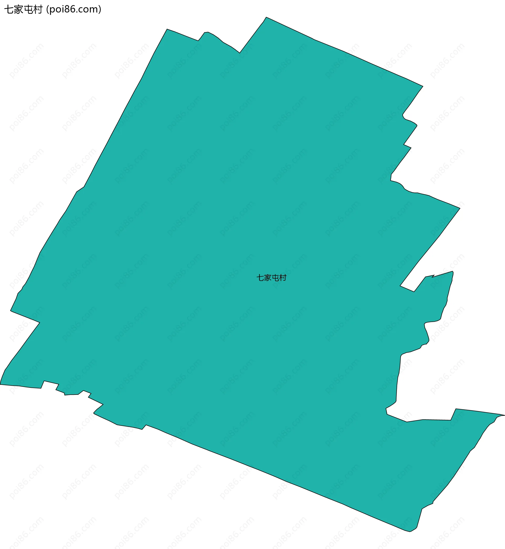 七家屯村边界地图