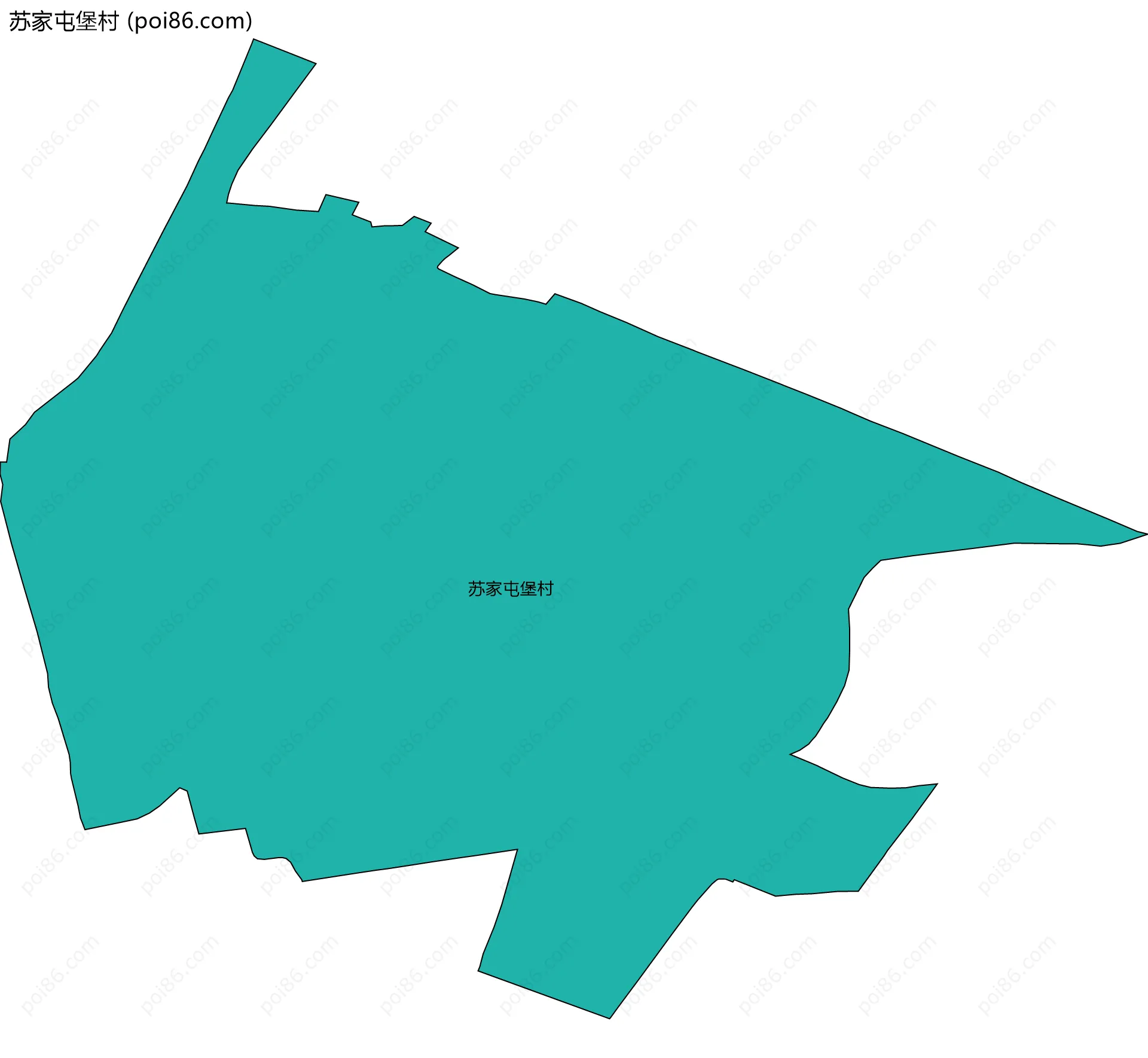 苏家屯堡村边界地图