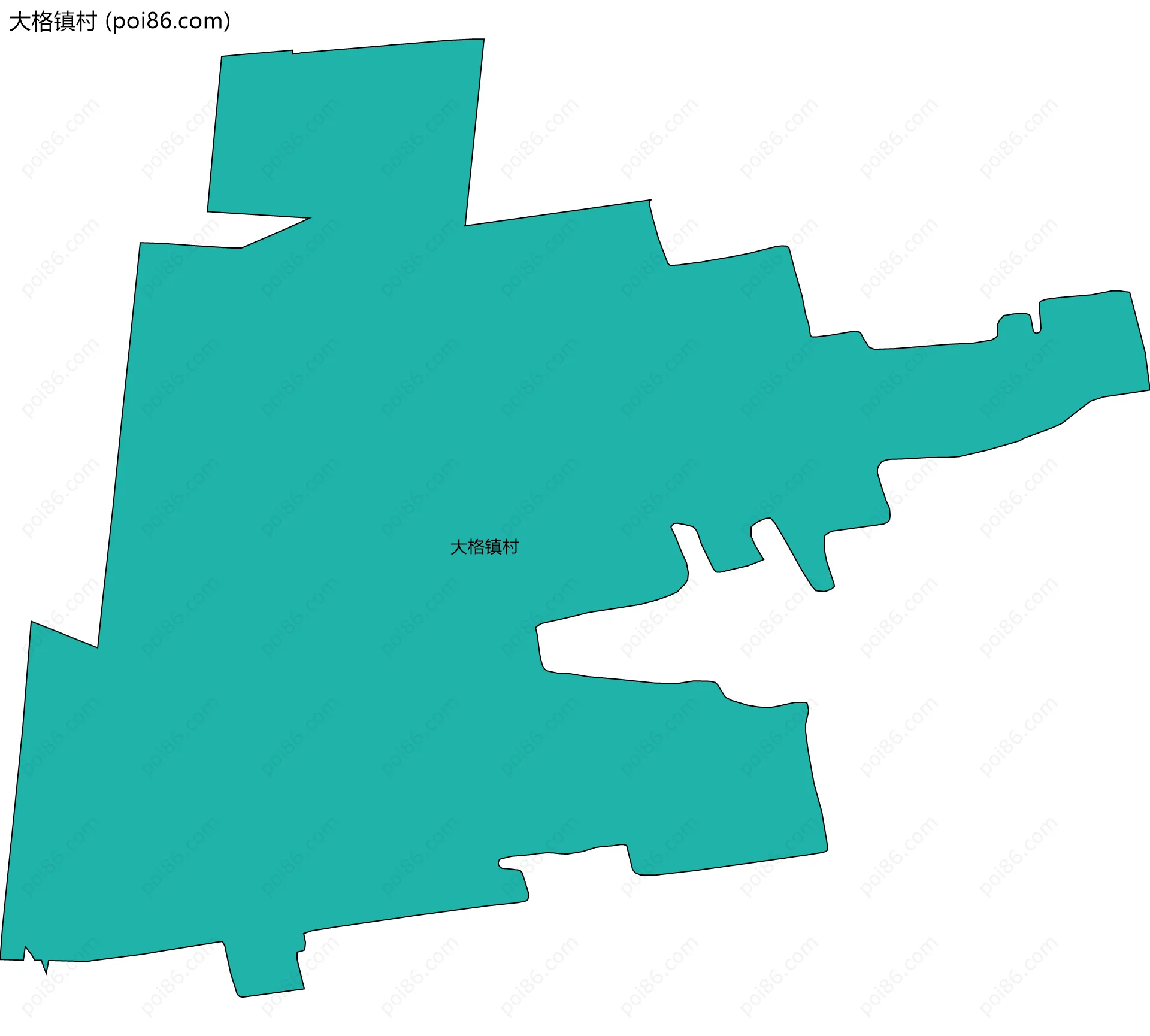 大格镇村边界地图