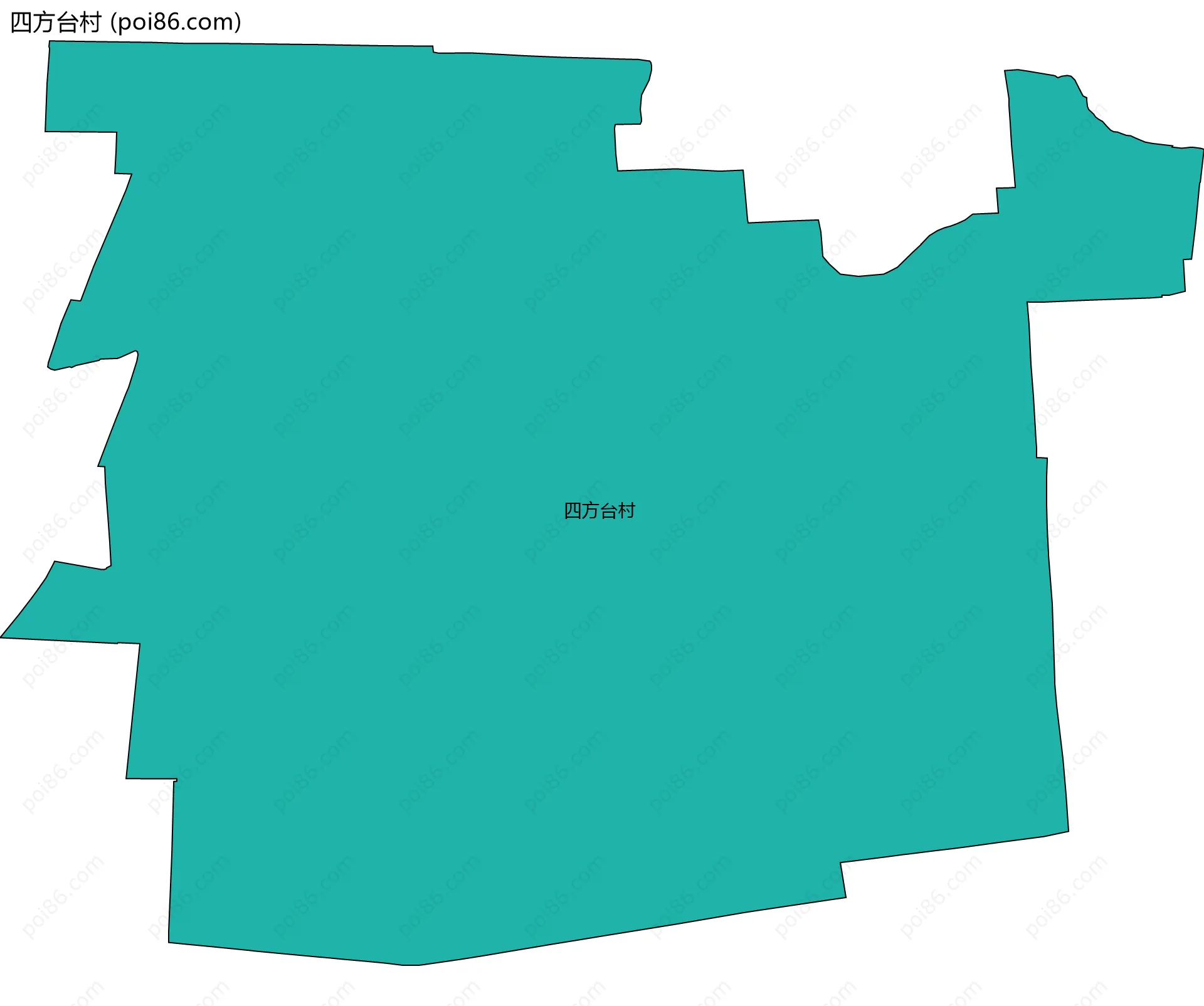 四方台村边界地图
