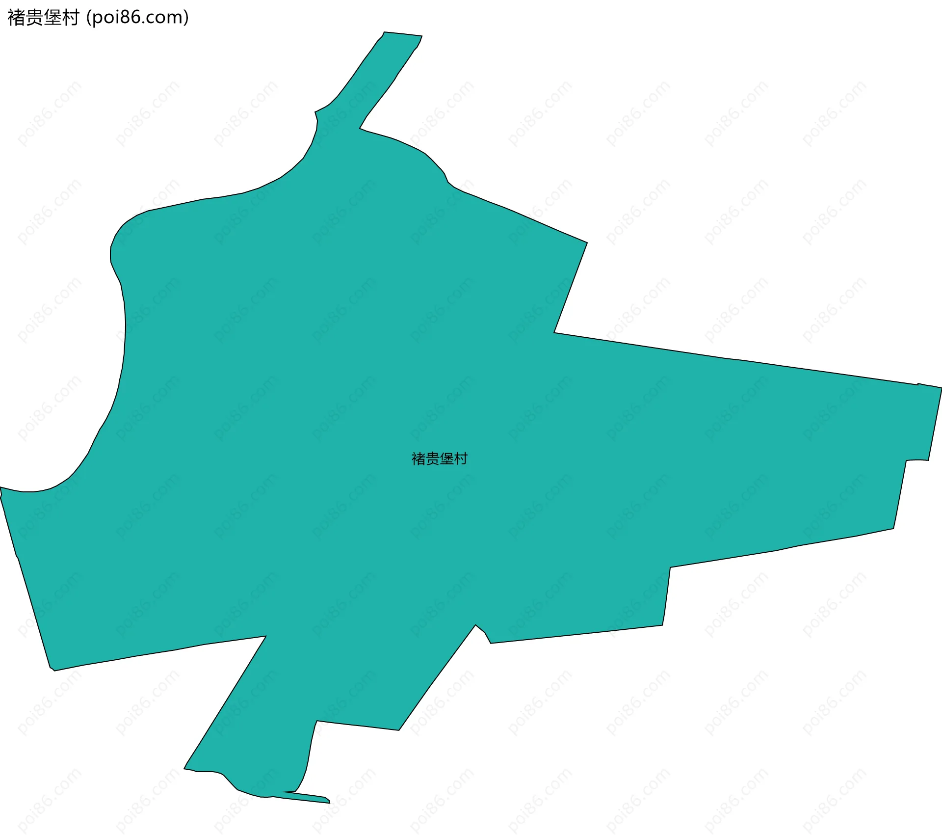褚贵堡村边界地图