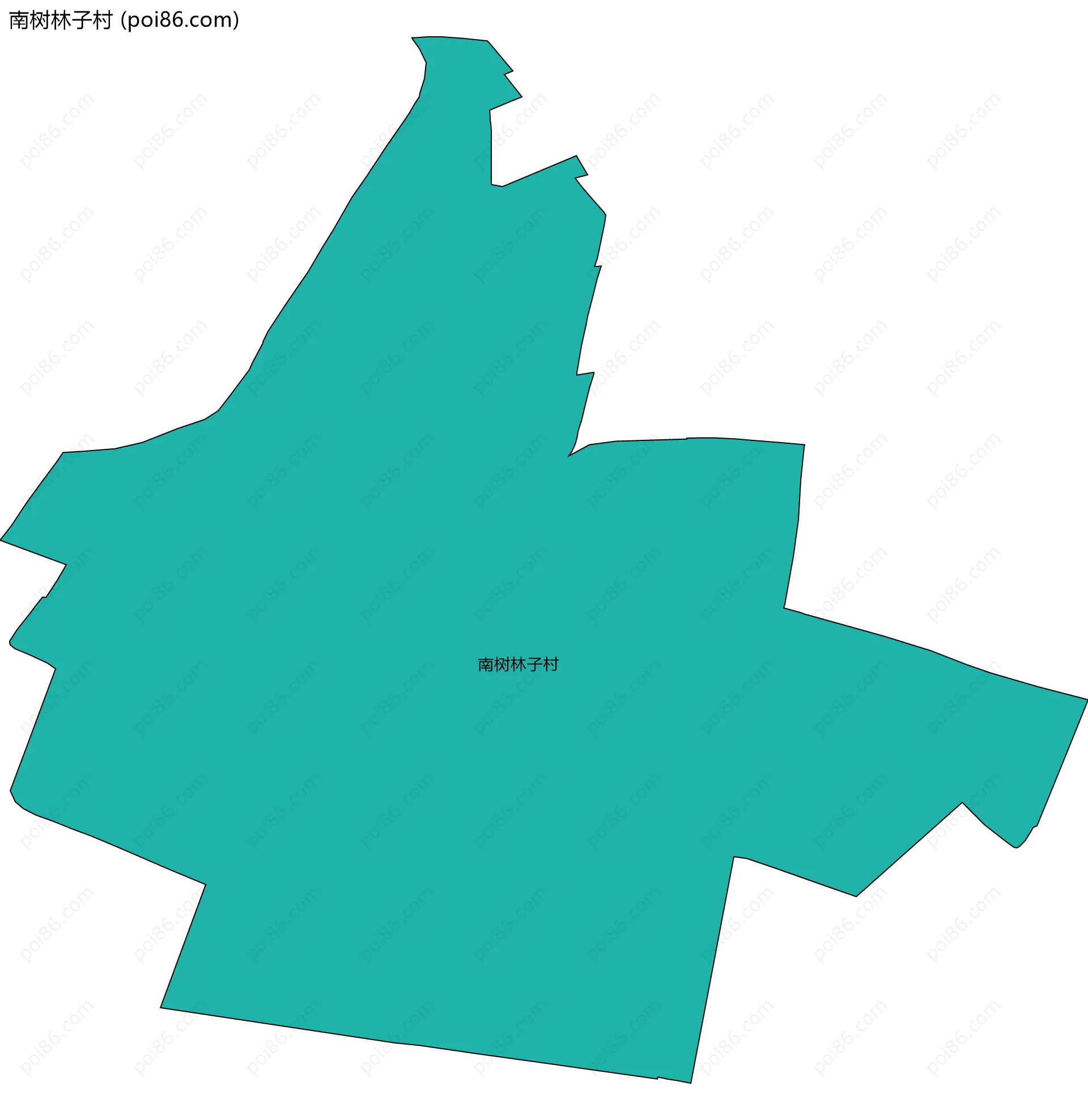南树林子村边界地图