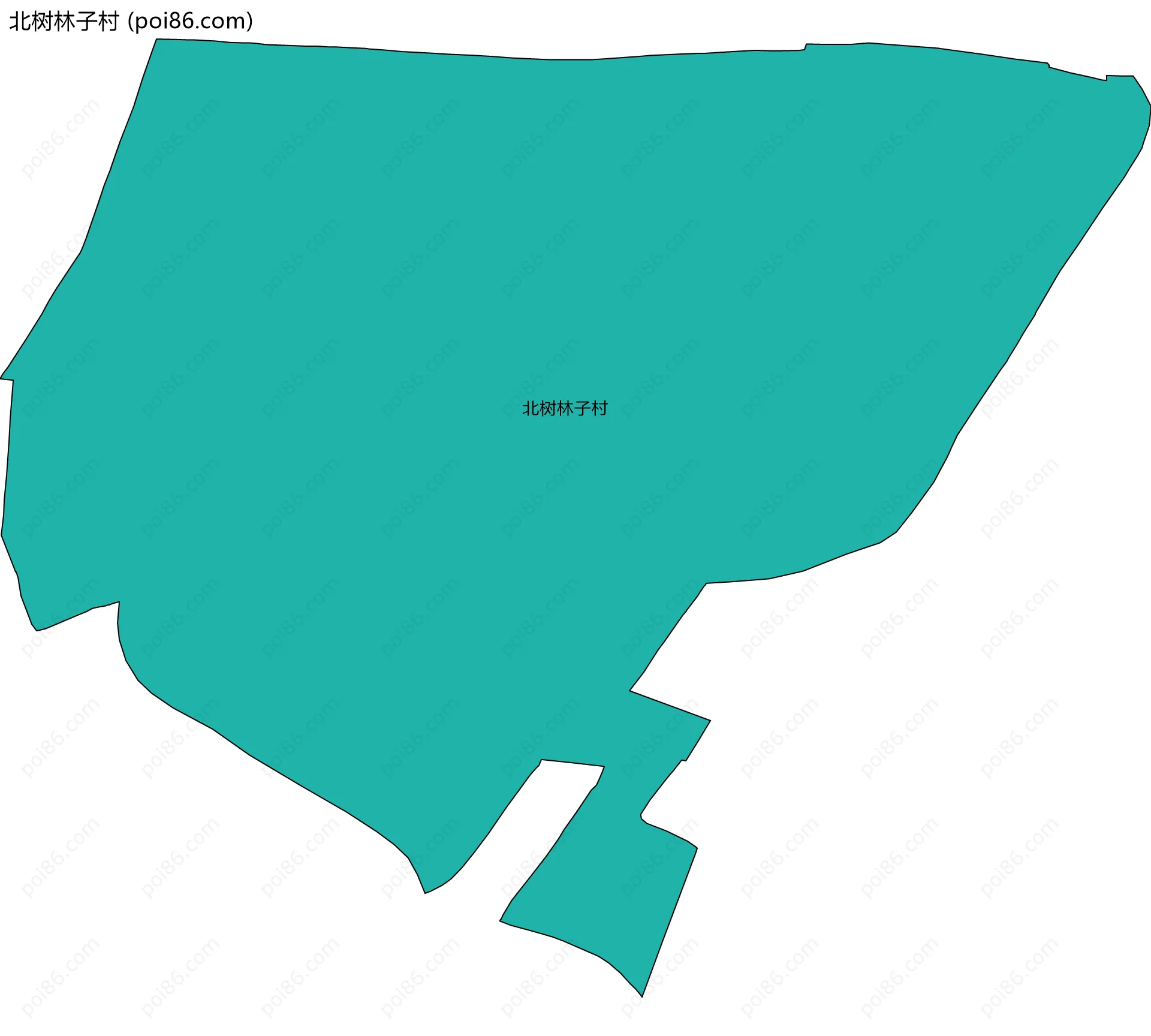 北树林子村边界地图