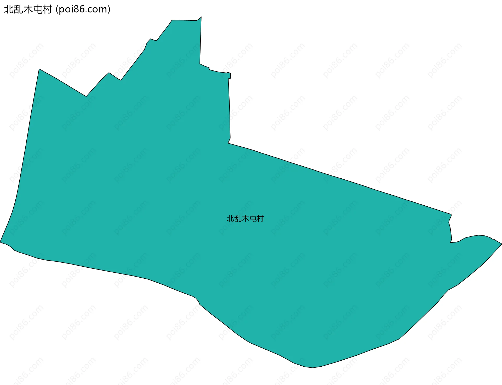 北乱木屯村边界地图