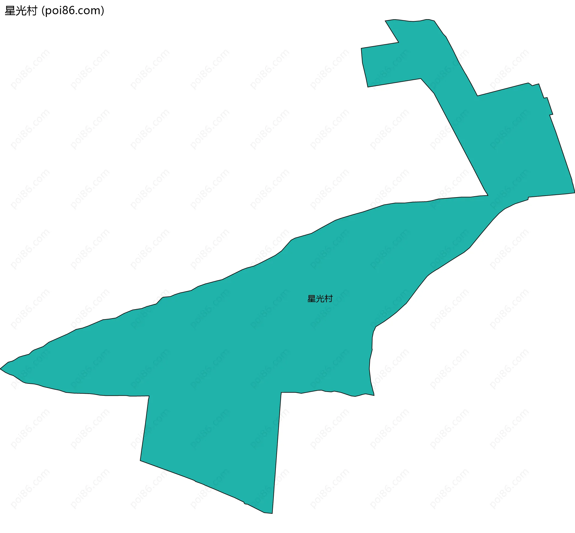 星光村边界地图